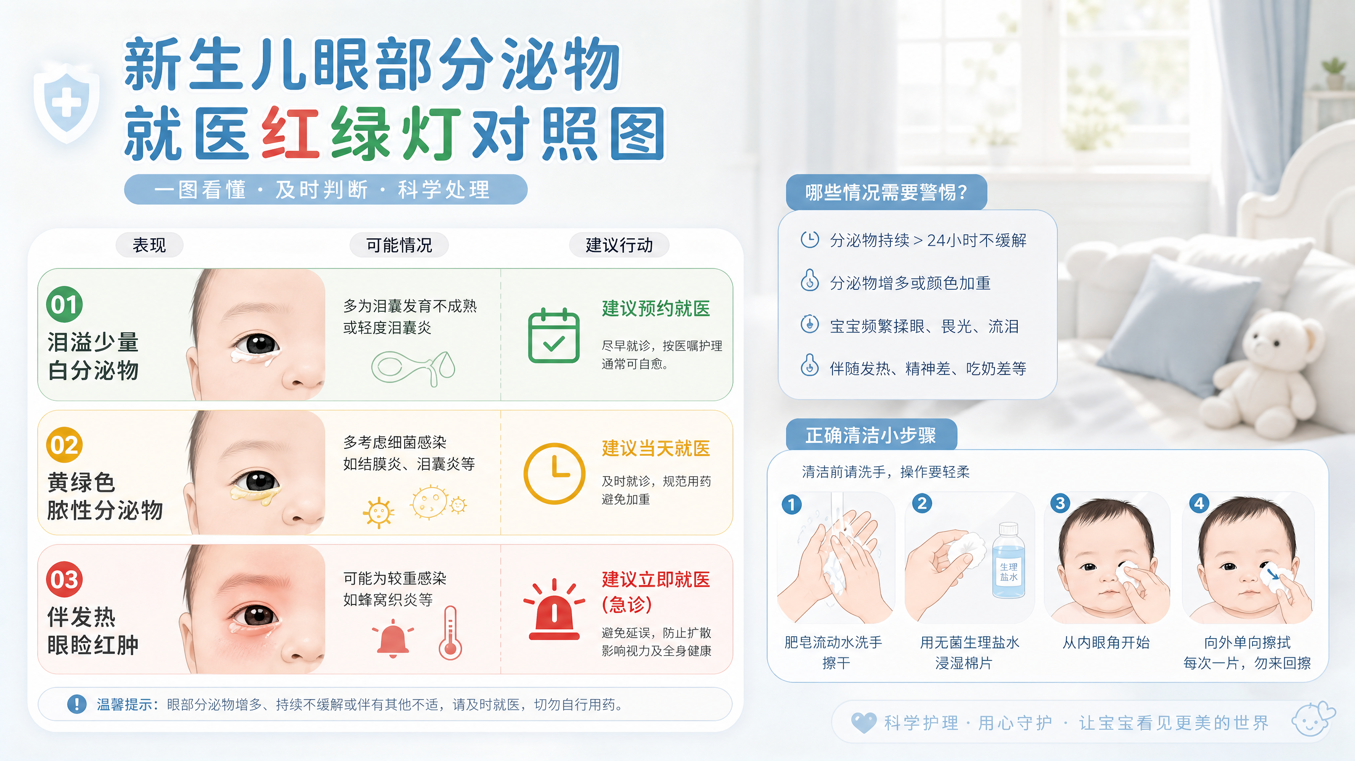 新生儿眼屎糊眼别乱滴：鼻泪管不通还是感染一眼分清
