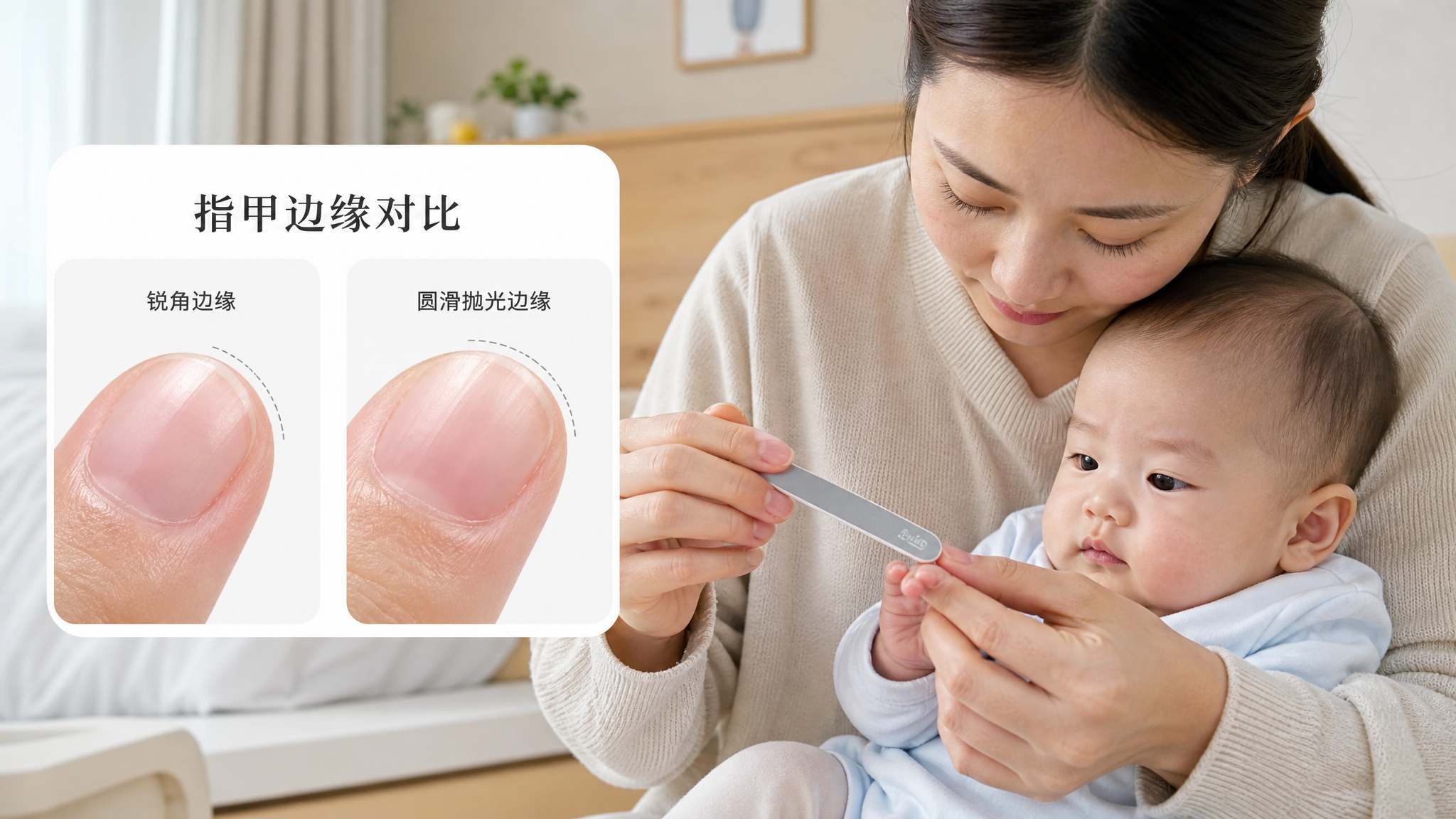 宝宝剪完指甲还抓破脸？关键是剪后没抛光