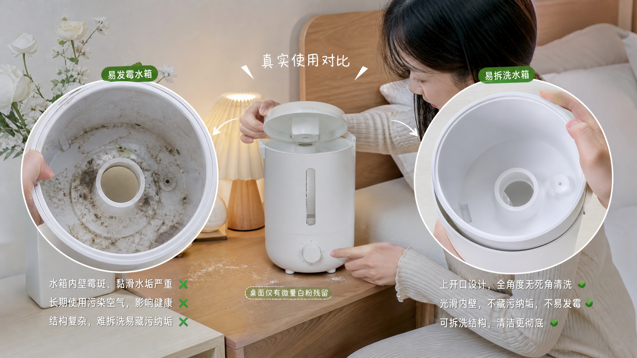 5款网红加湿器实测：白粉、霉味、噪音这3坑最致命