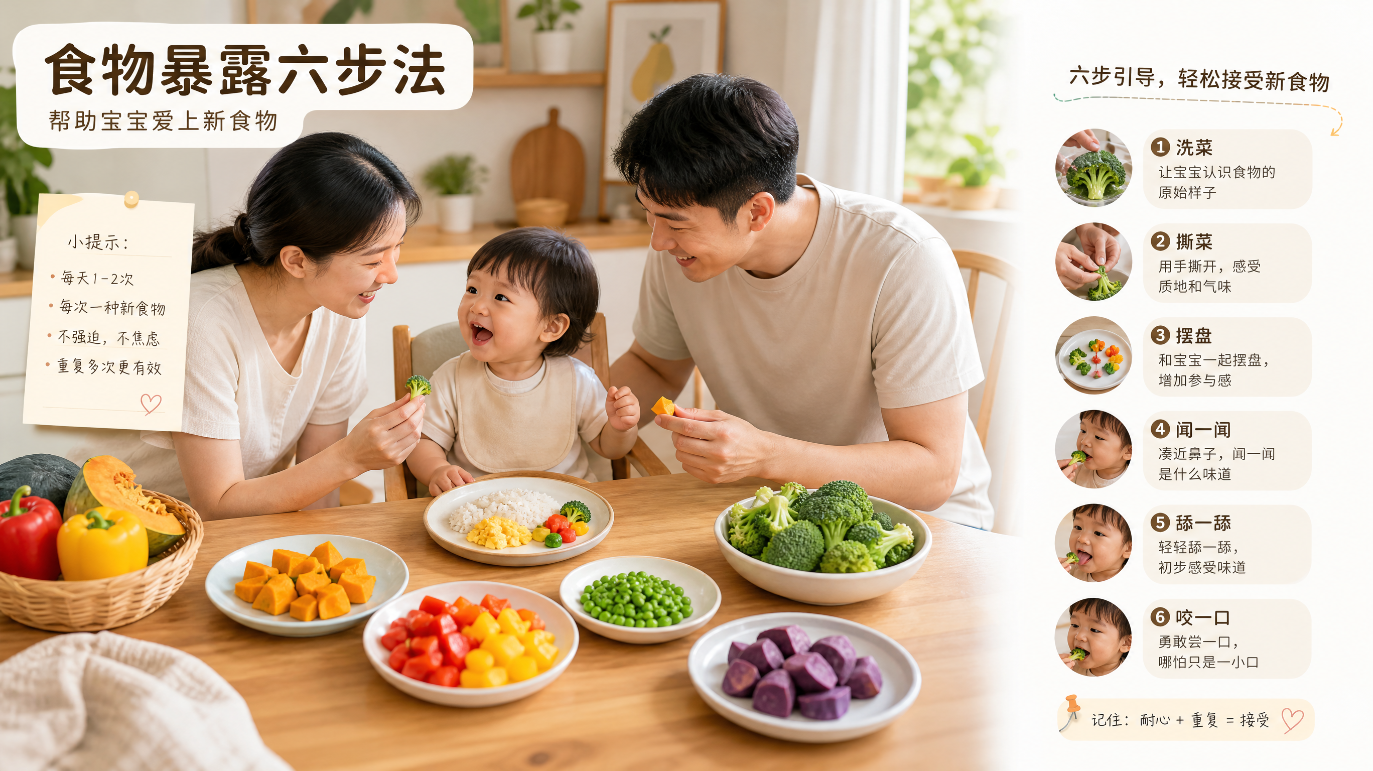 孩子不吃菜别硬逼：8-15次暴露更有效的做法
