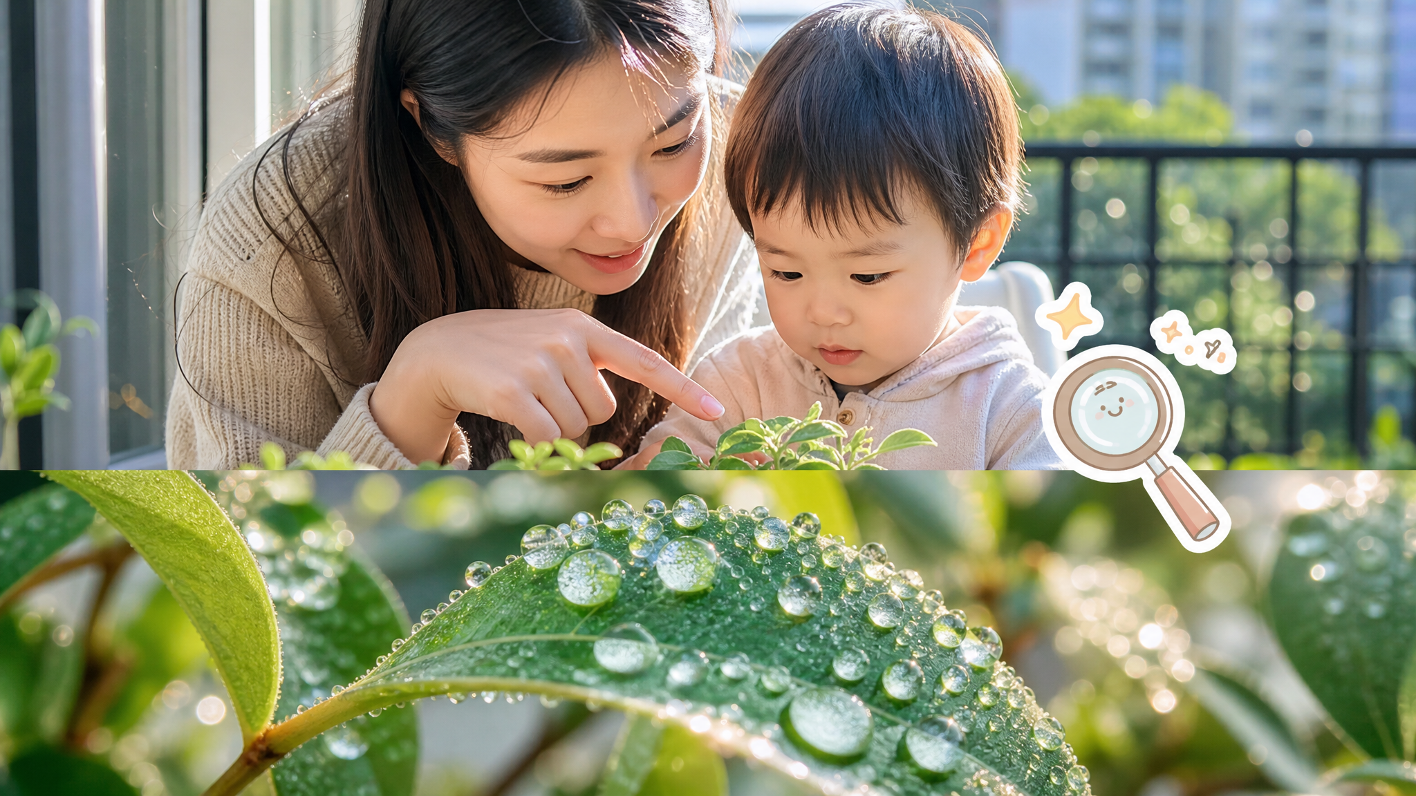 白露清晨5分钟：带娃找露珠，观察力和词汇一起涨