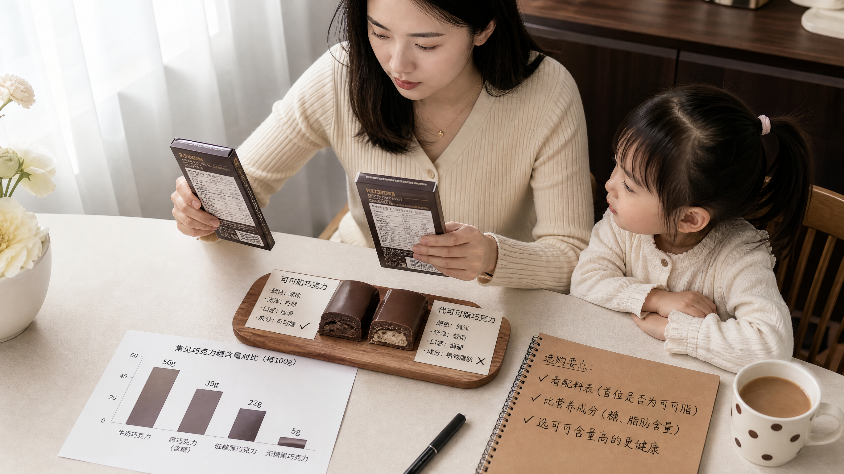 儿童巧克力怎么选：看懂代可可脂、糖和咖啡因