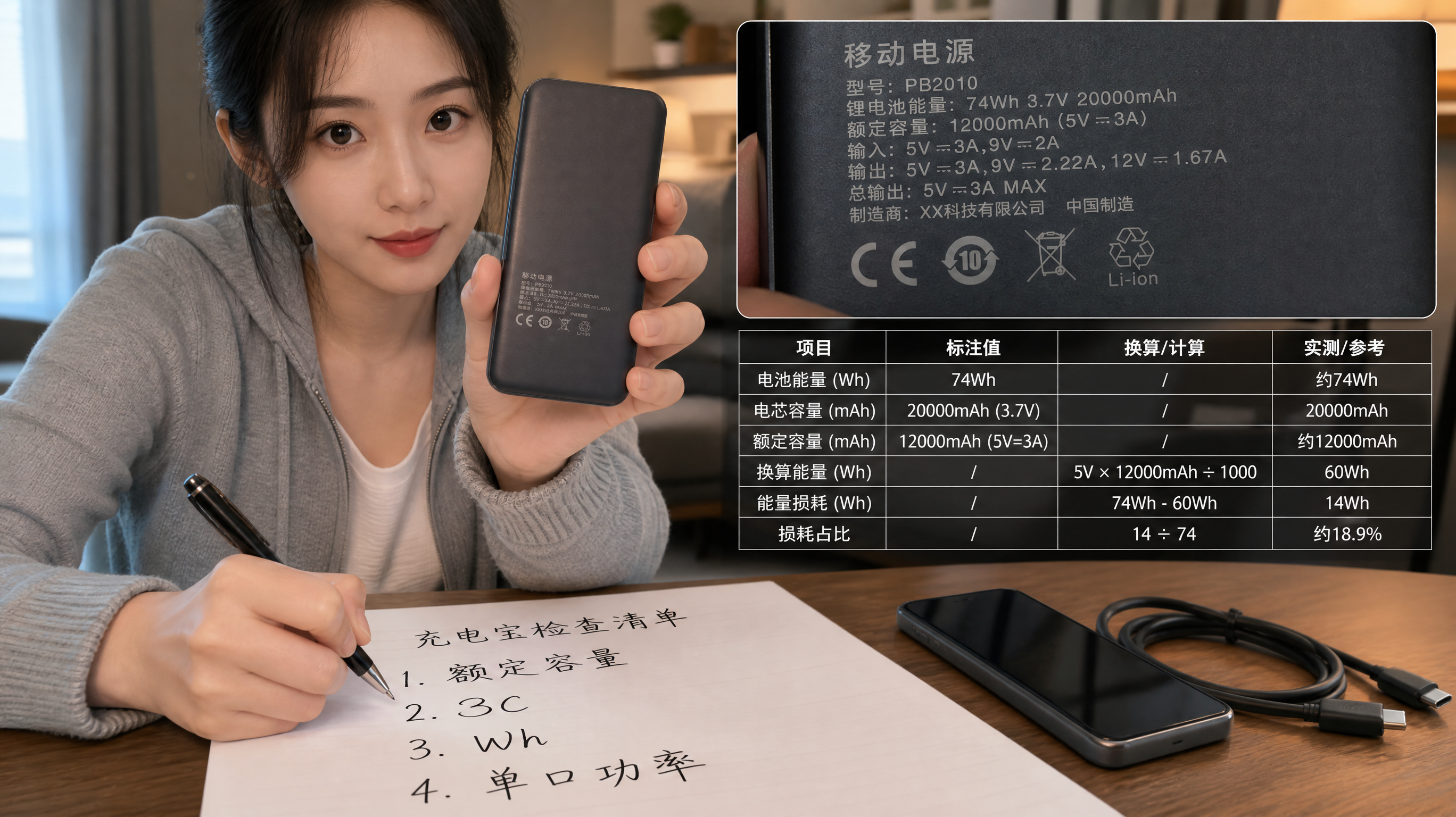 双11充电宝别看20000mAh：真正该盯这3行字