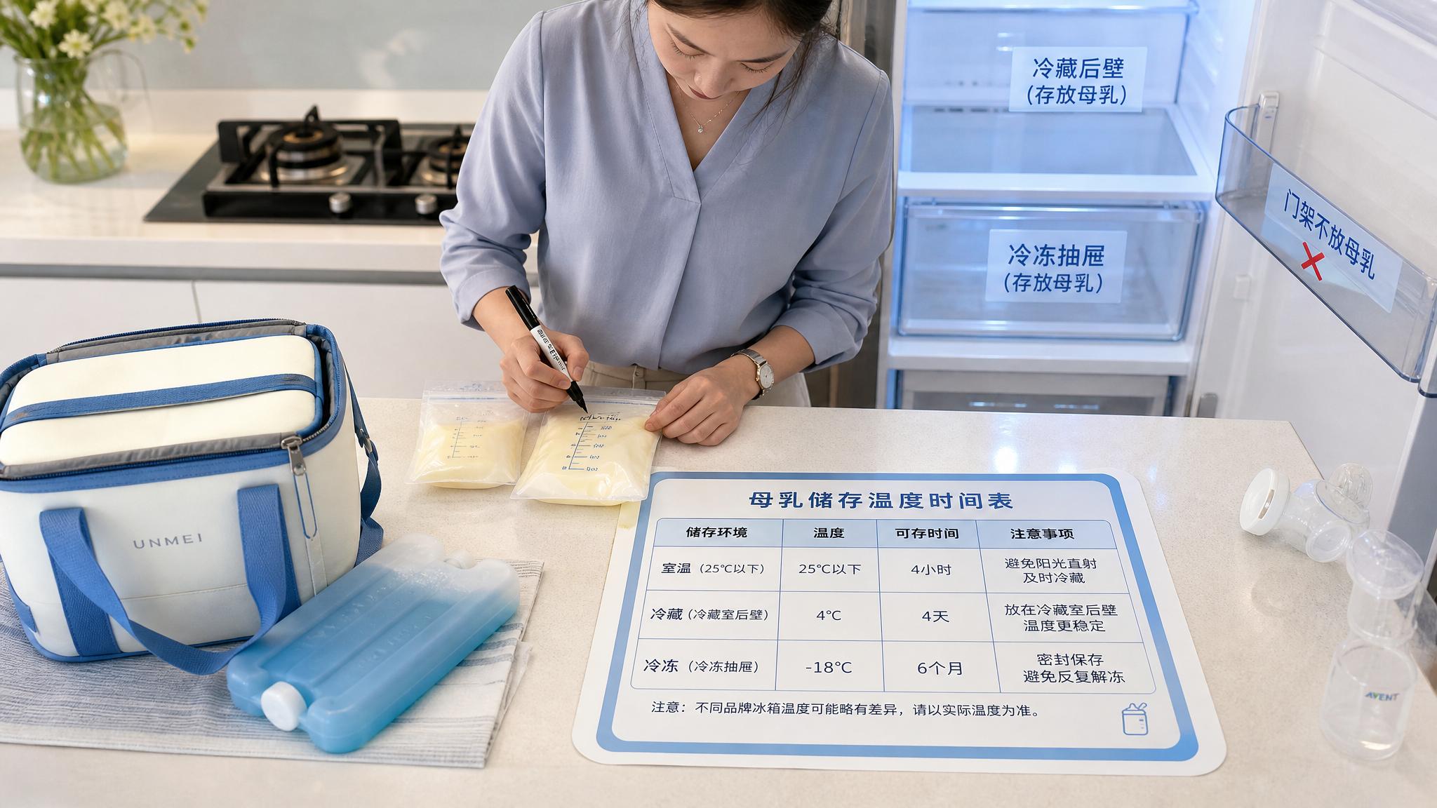 返岗背奶别靠记性：母乳温度时间表一看就会