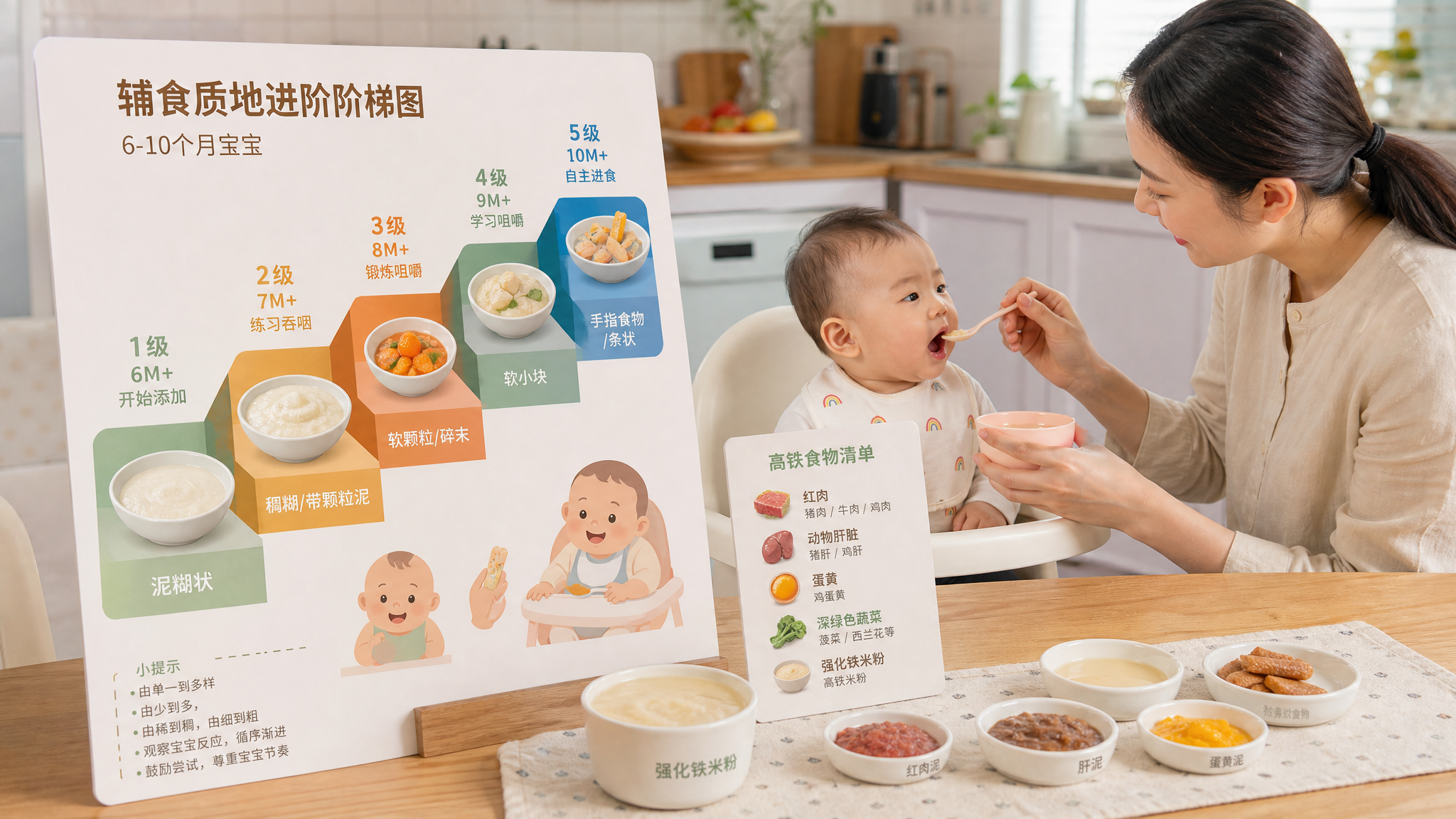 6月龄后体重不猛涨别急：辅食KPI是铁和咀嚼链