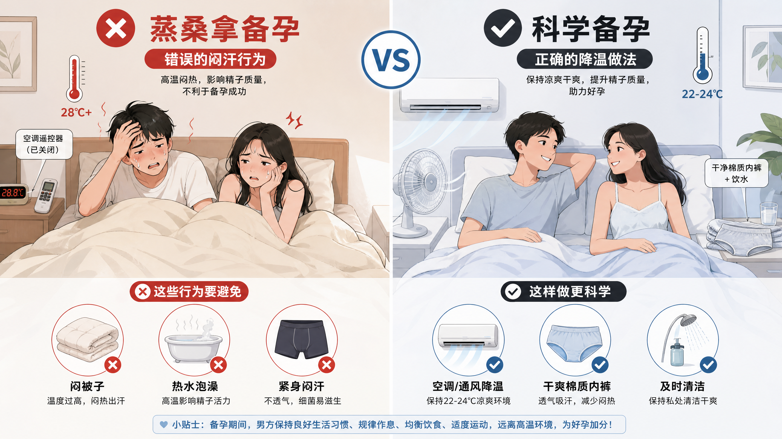 同房后别再捂被子发汗了 三伏天更伤精也伤皮肤