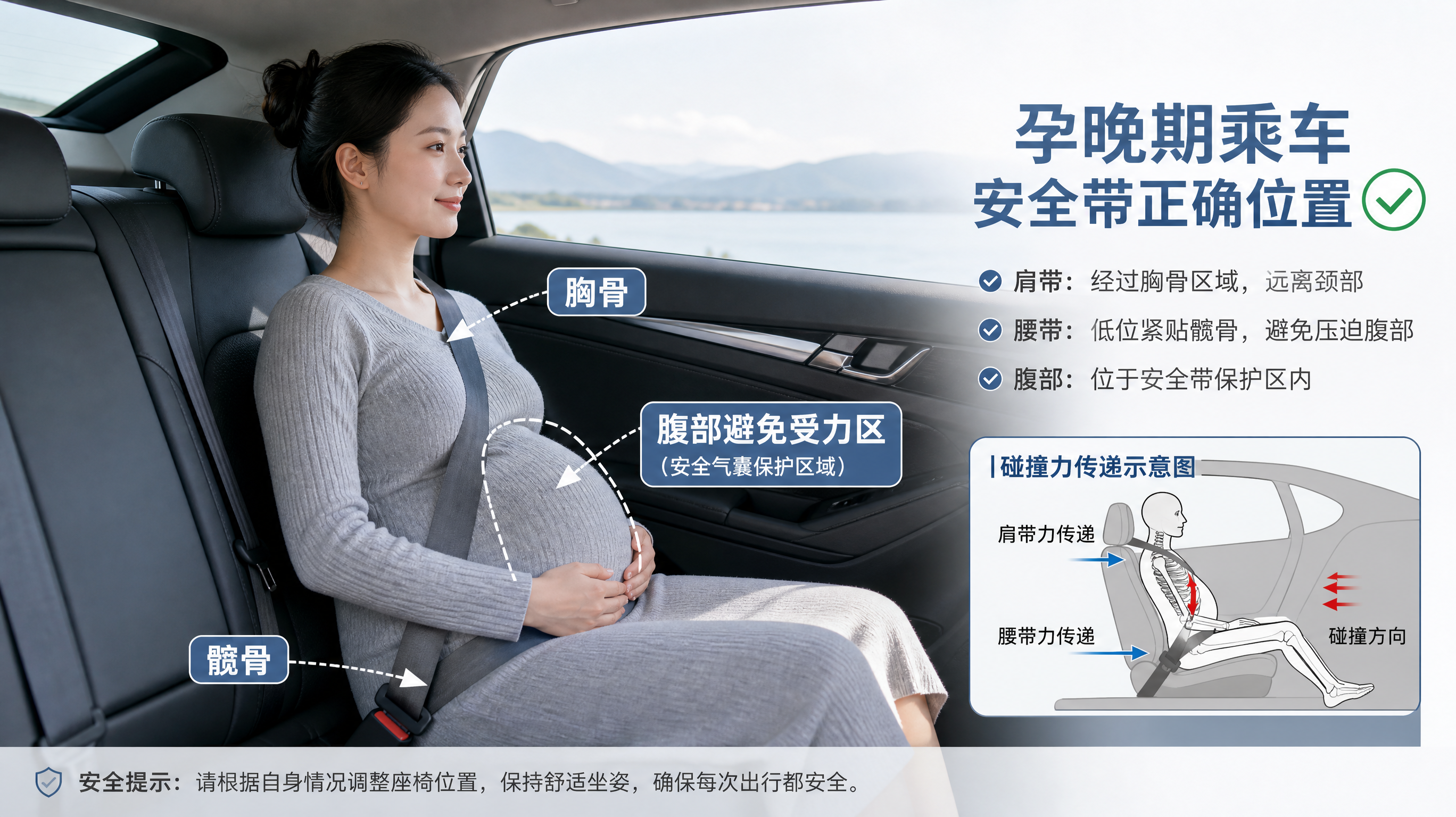 孕晚期坐车被安全带勒肚子？先避开2个致命系法