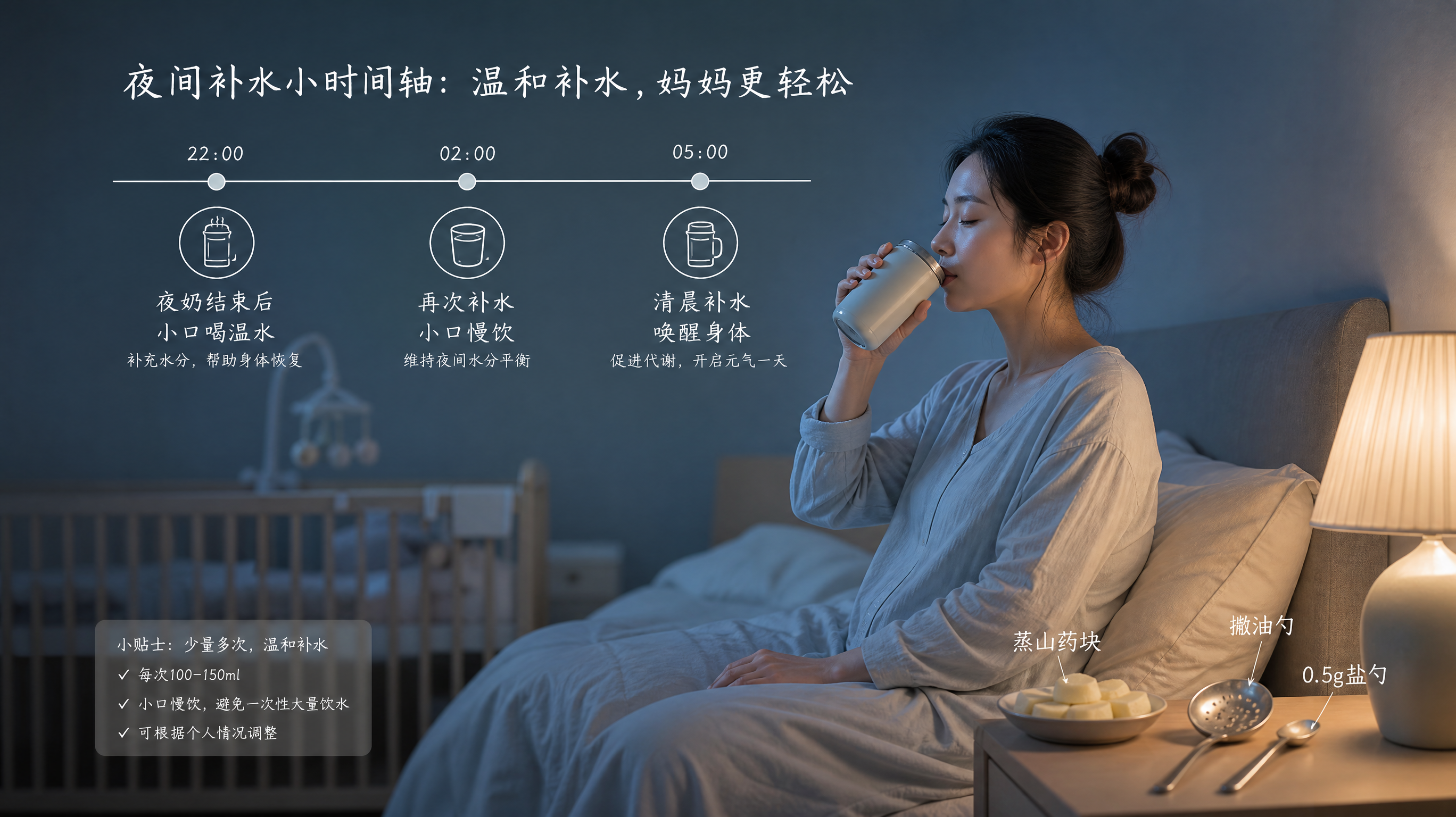 夜奶后嘴干别猛灌水：这样温补不水肿