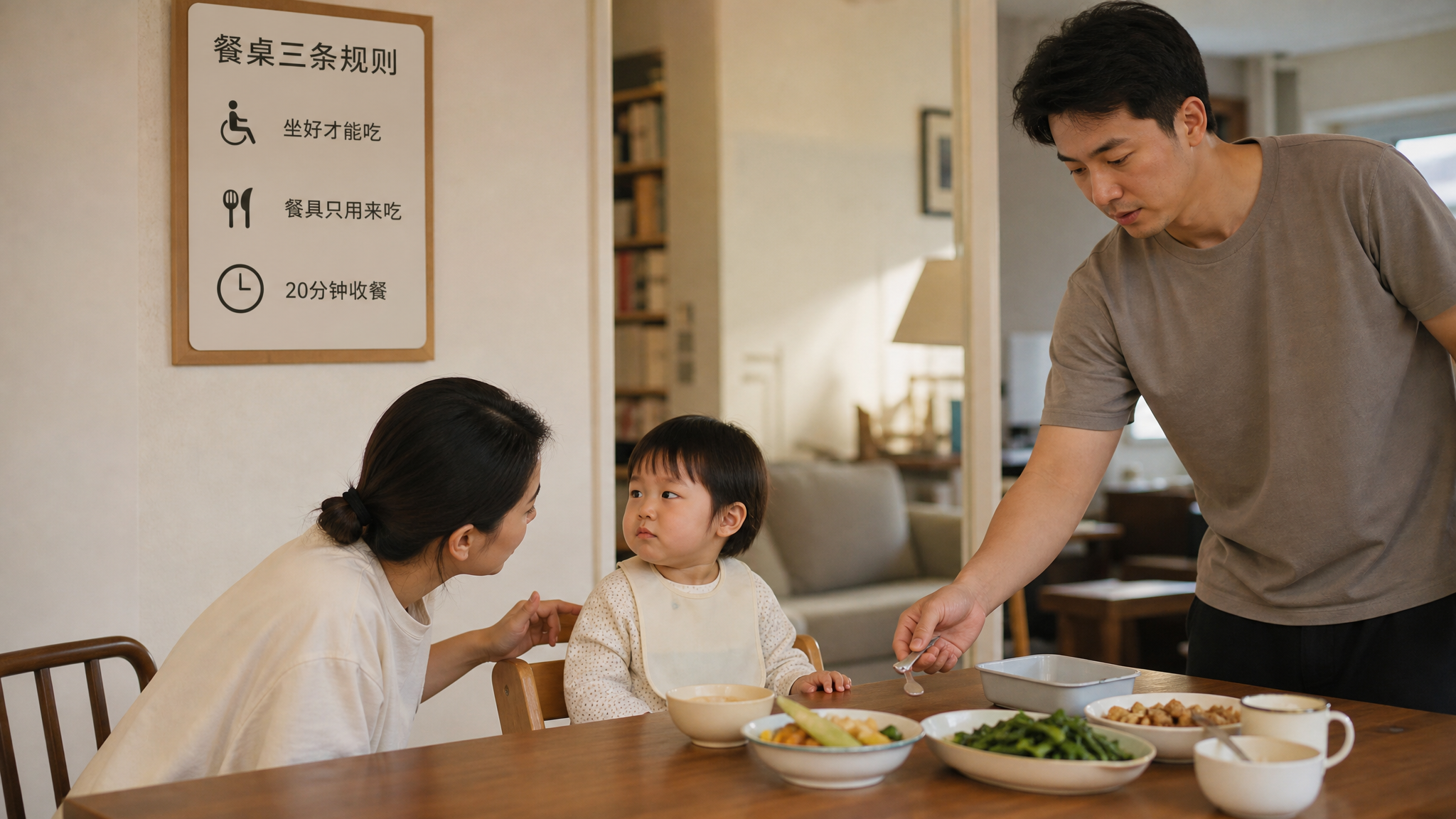 孩子饭桌一闹就升级？用这3条铁律稳住边界