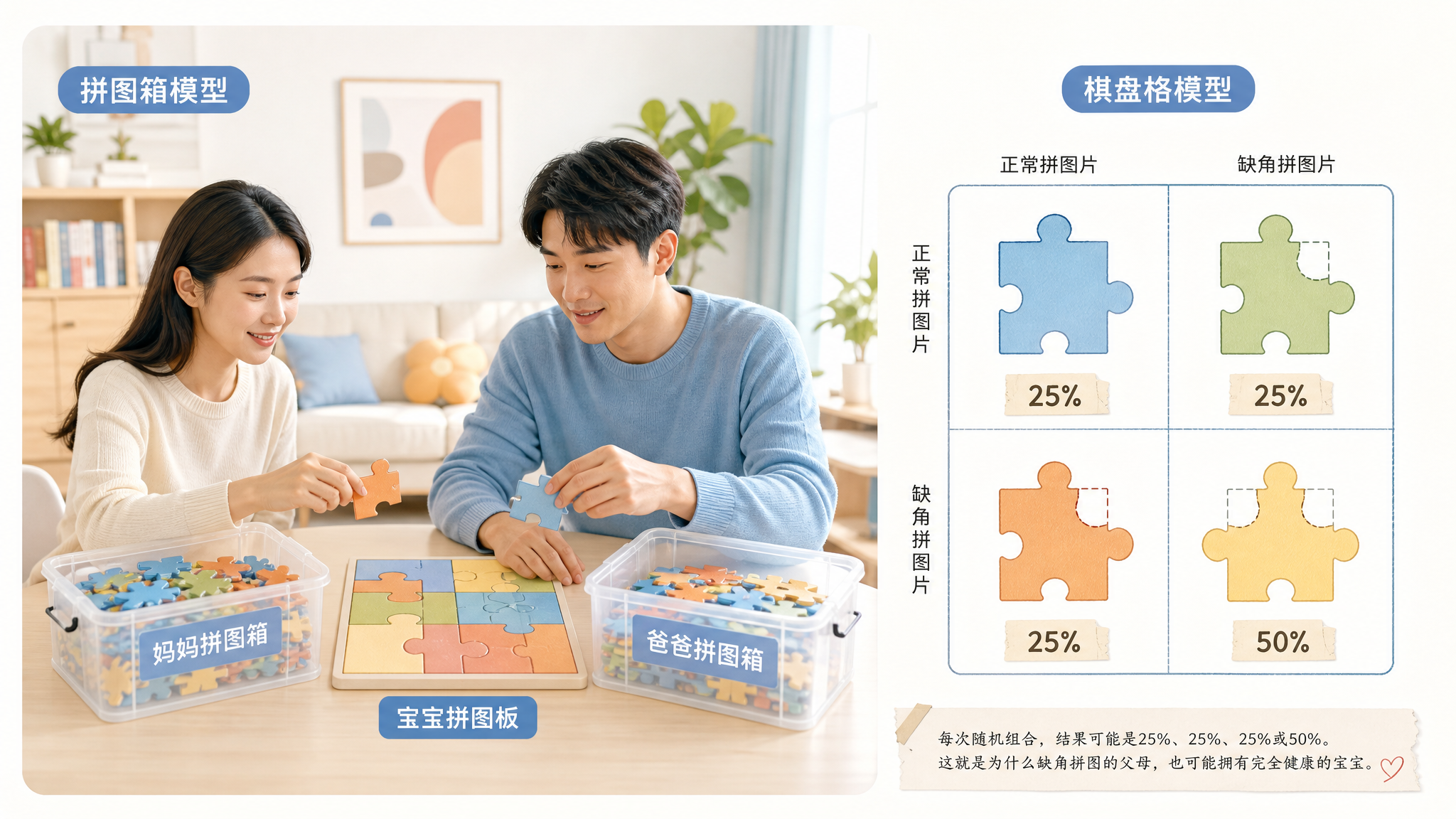 夫妻都健康，孩子为何会得隐性遗传病