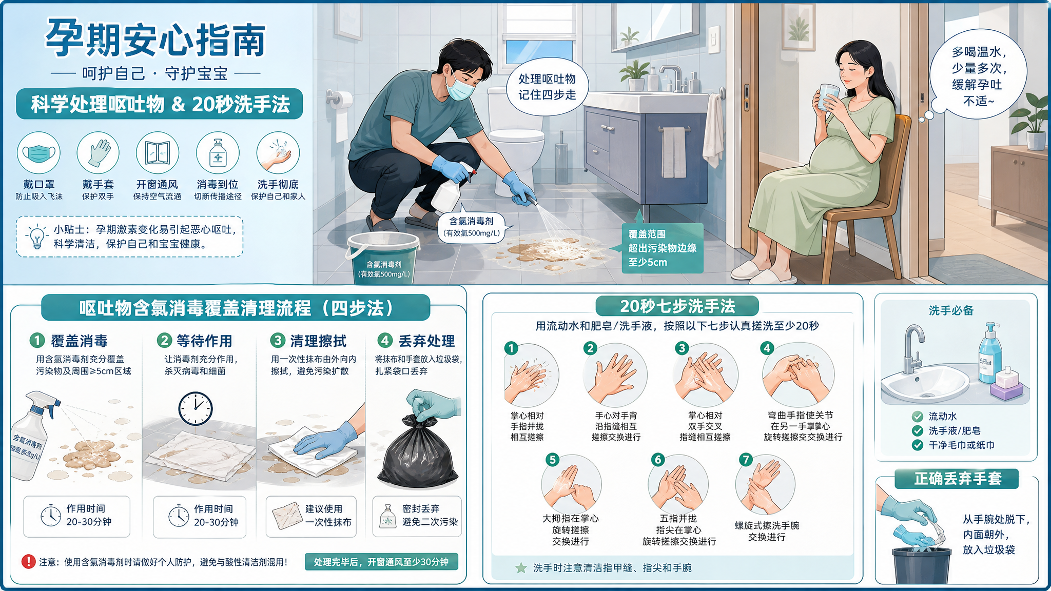 孕早期吐完别只擦嘴：小心诺如叠加腹泻