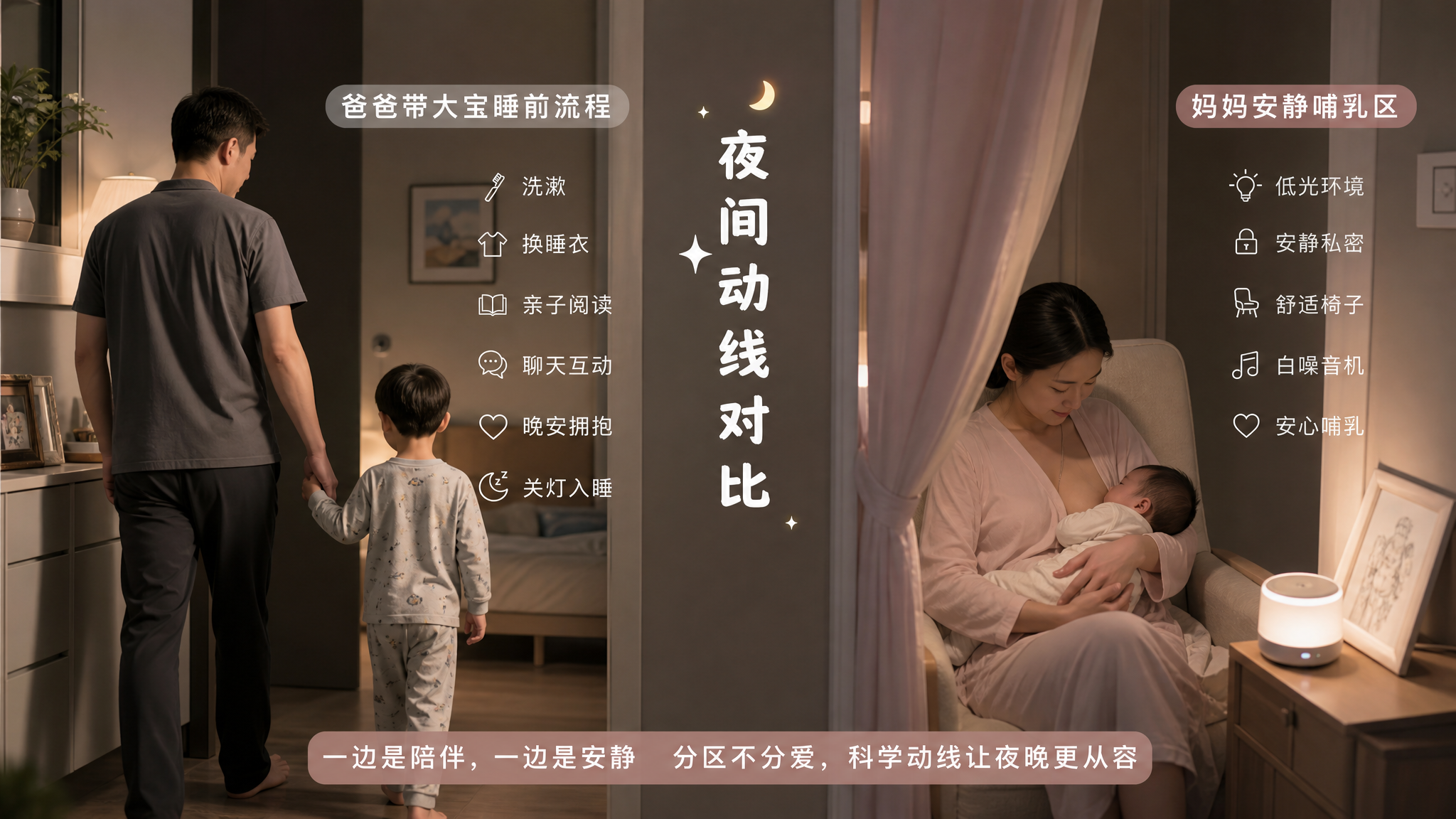妈妈一喂奶大宝就拍门哭：把睡前30分钟交给爸爸