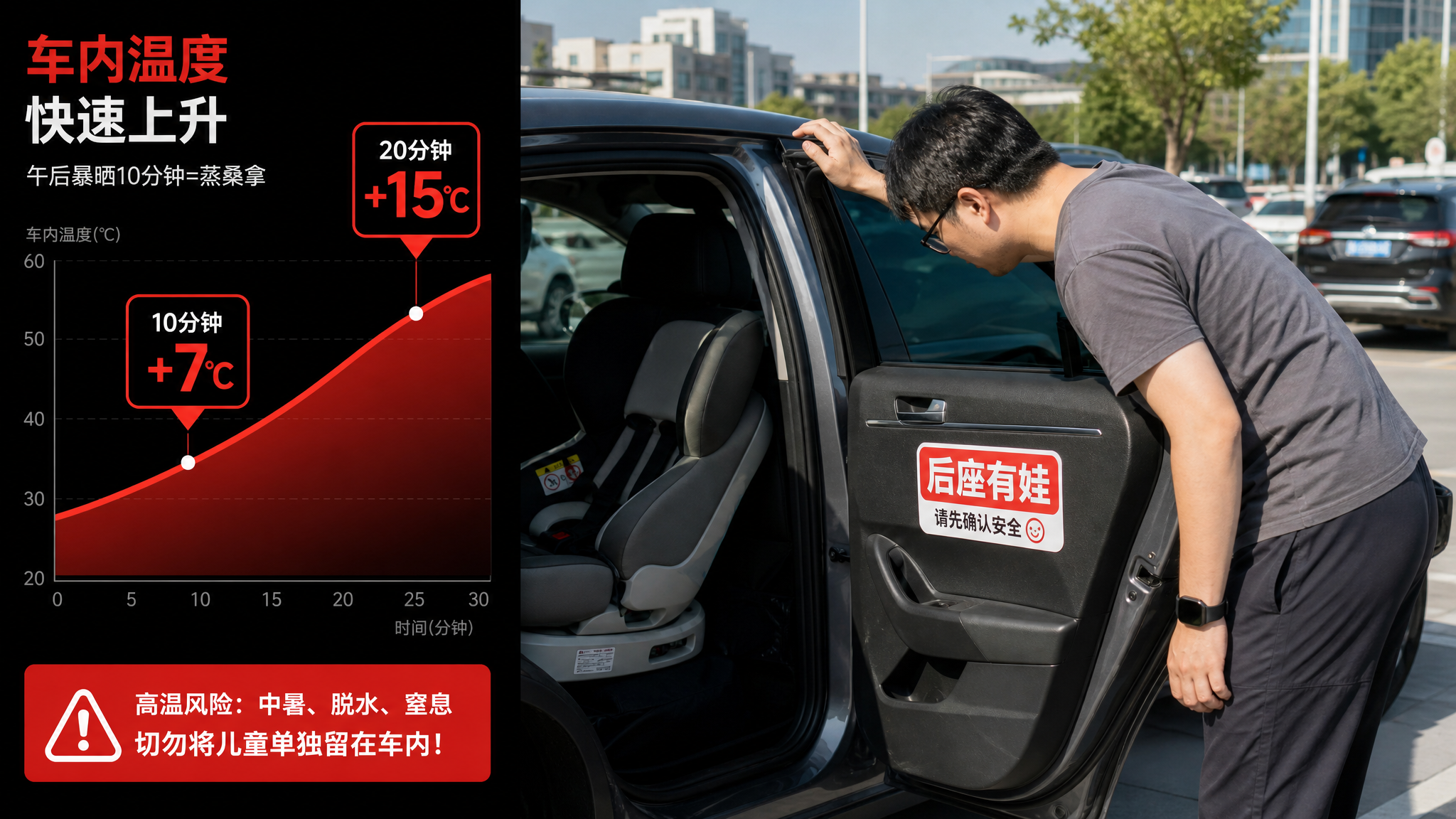 秋分后别大意：车内10分钟升温7℃，带娃下车三查表