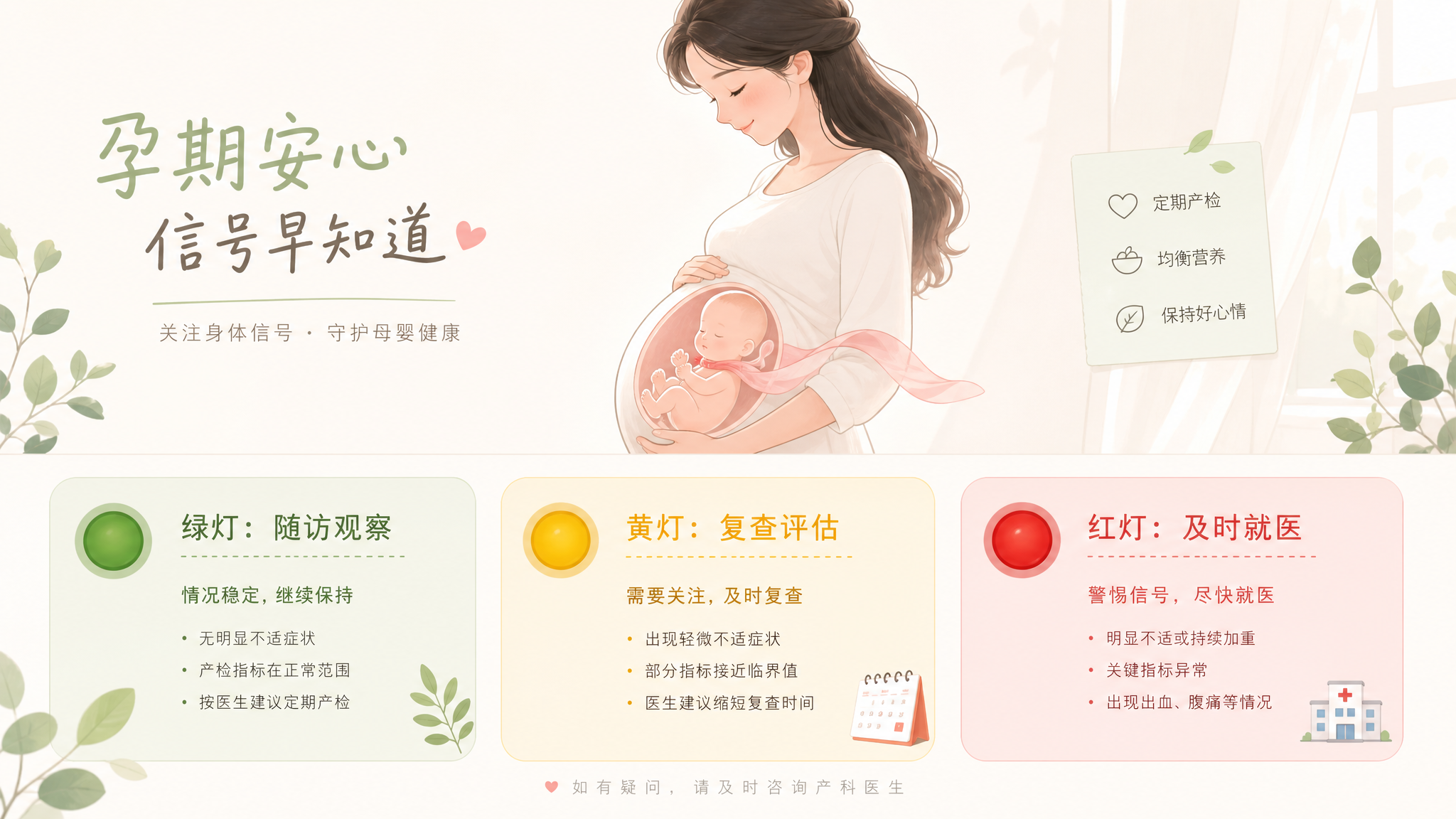 产检说脐带绕颈别慌：用红黄绿灯判断就够了