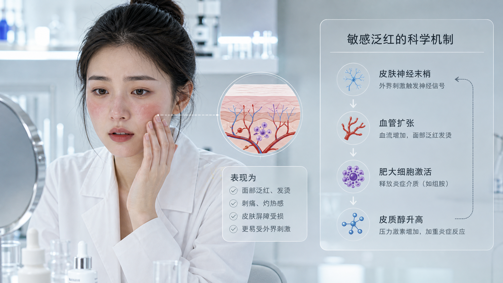 早八压力脸：泛红出油底妆灰，其实有迹可循