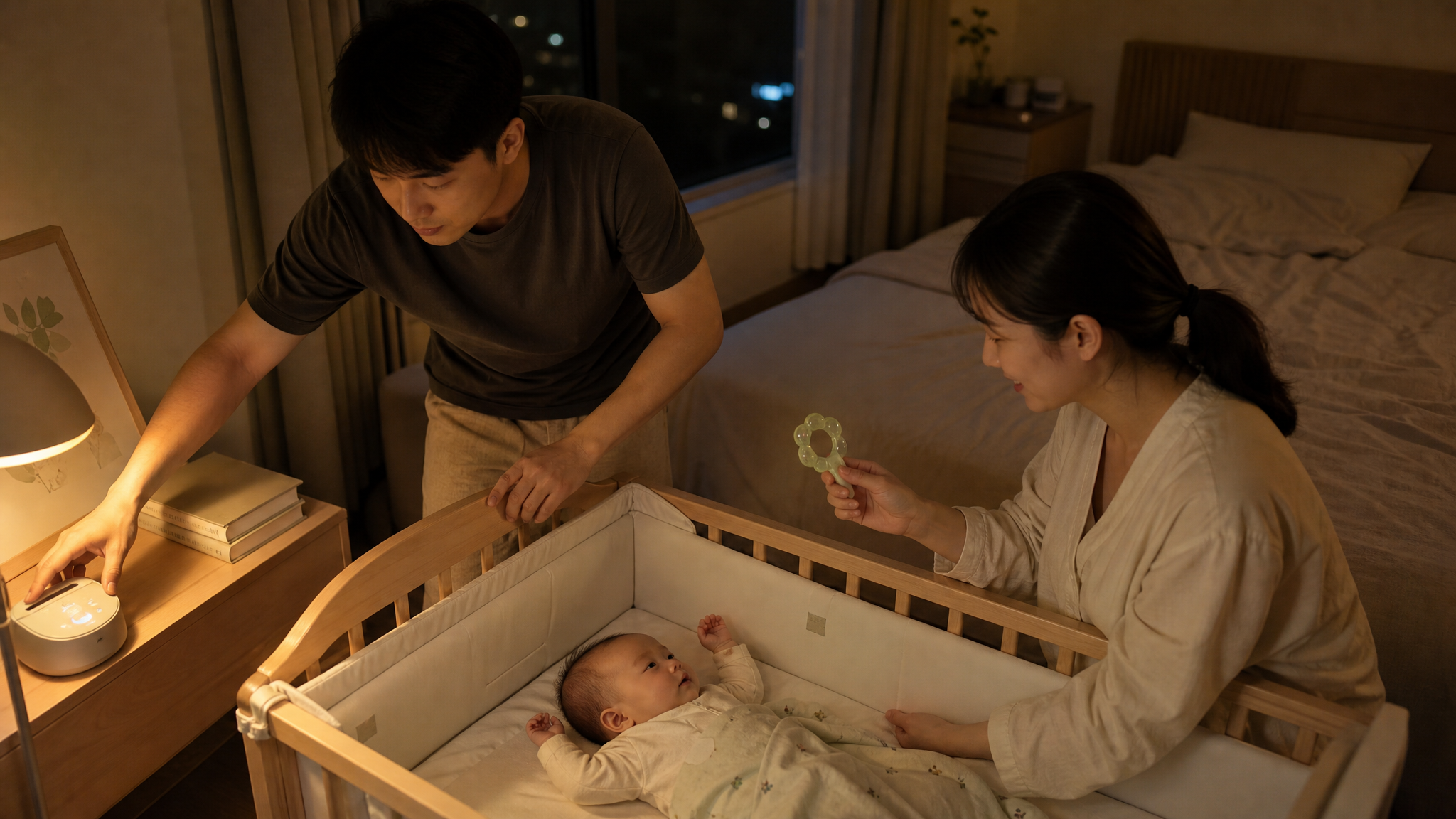 夏季出牙夜哭怎么哄？先分清生病红线，再用三件套稳住