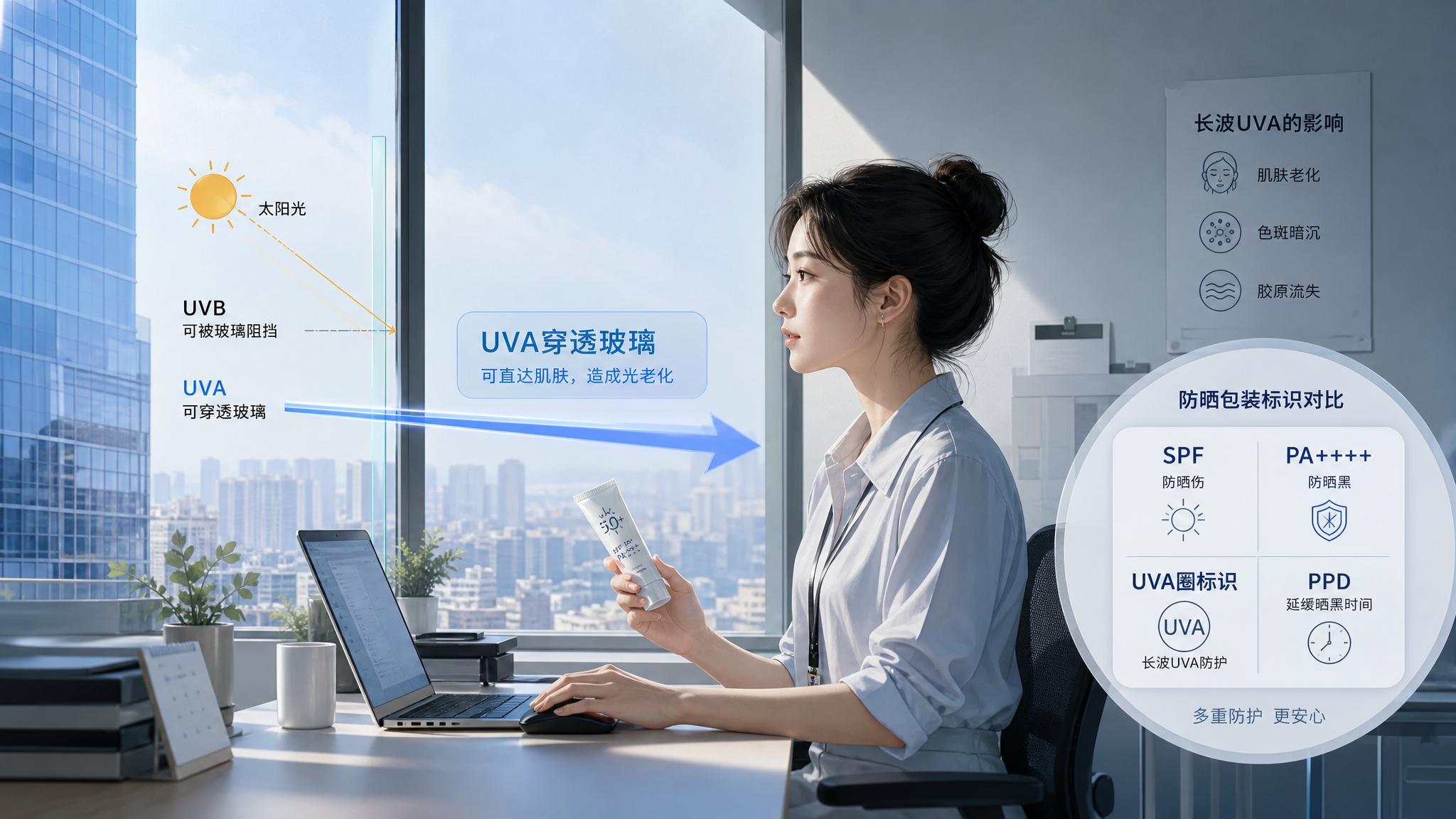 秋冬坐窗边也会晒老：别只看SPF，PA才是关键