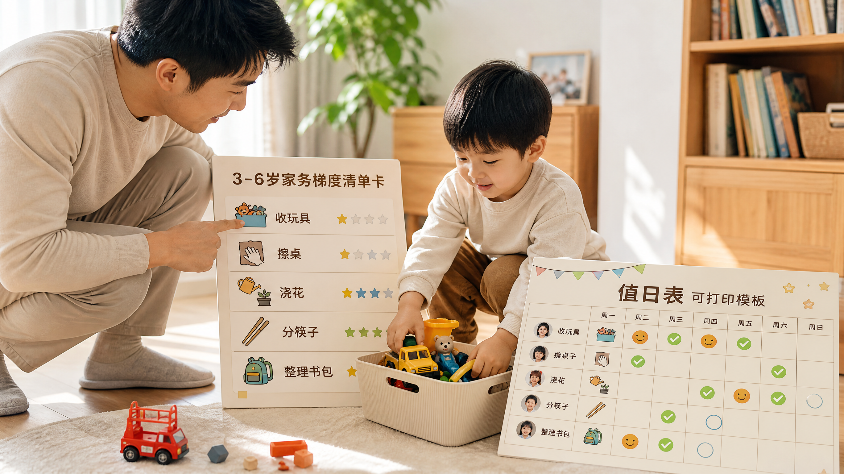 暑假别再盯着吼：3-6岁家务责任制让孩子不焦虑不磨蹭