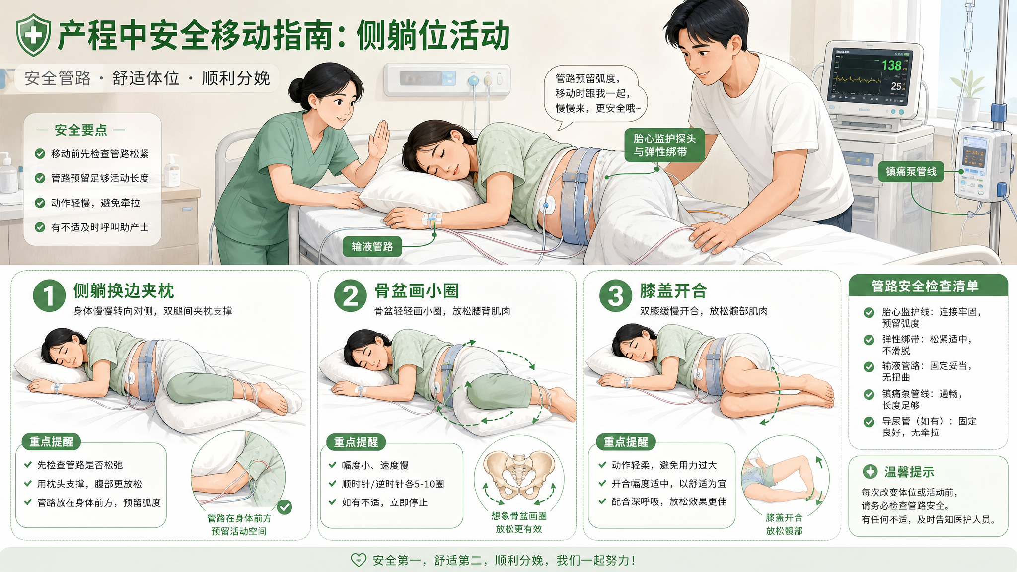 胎监输液镇痛在身上，也能动：4个低位微动作