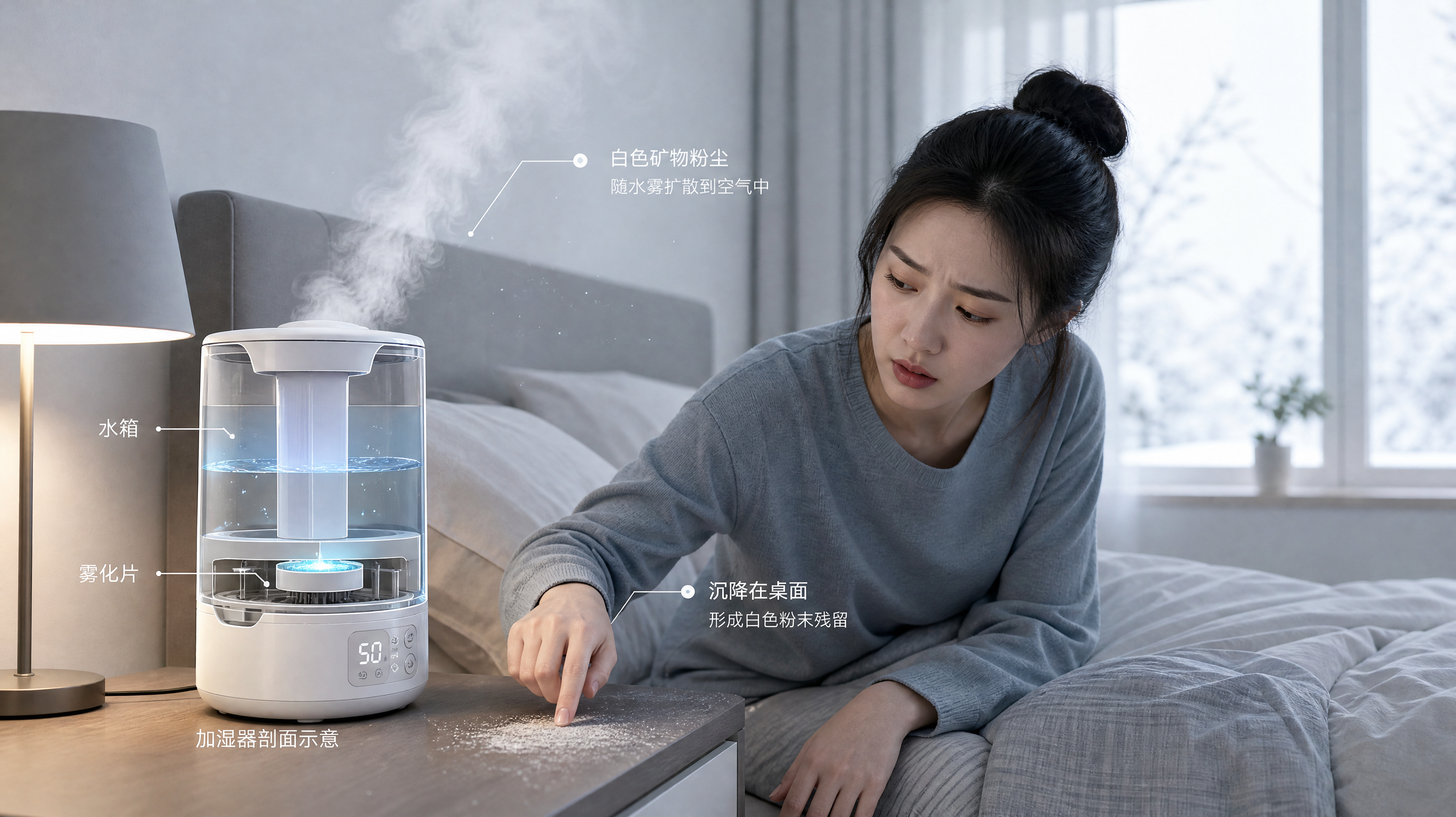 加湿器别再加自来水了：白雾可能在给脸撒粉