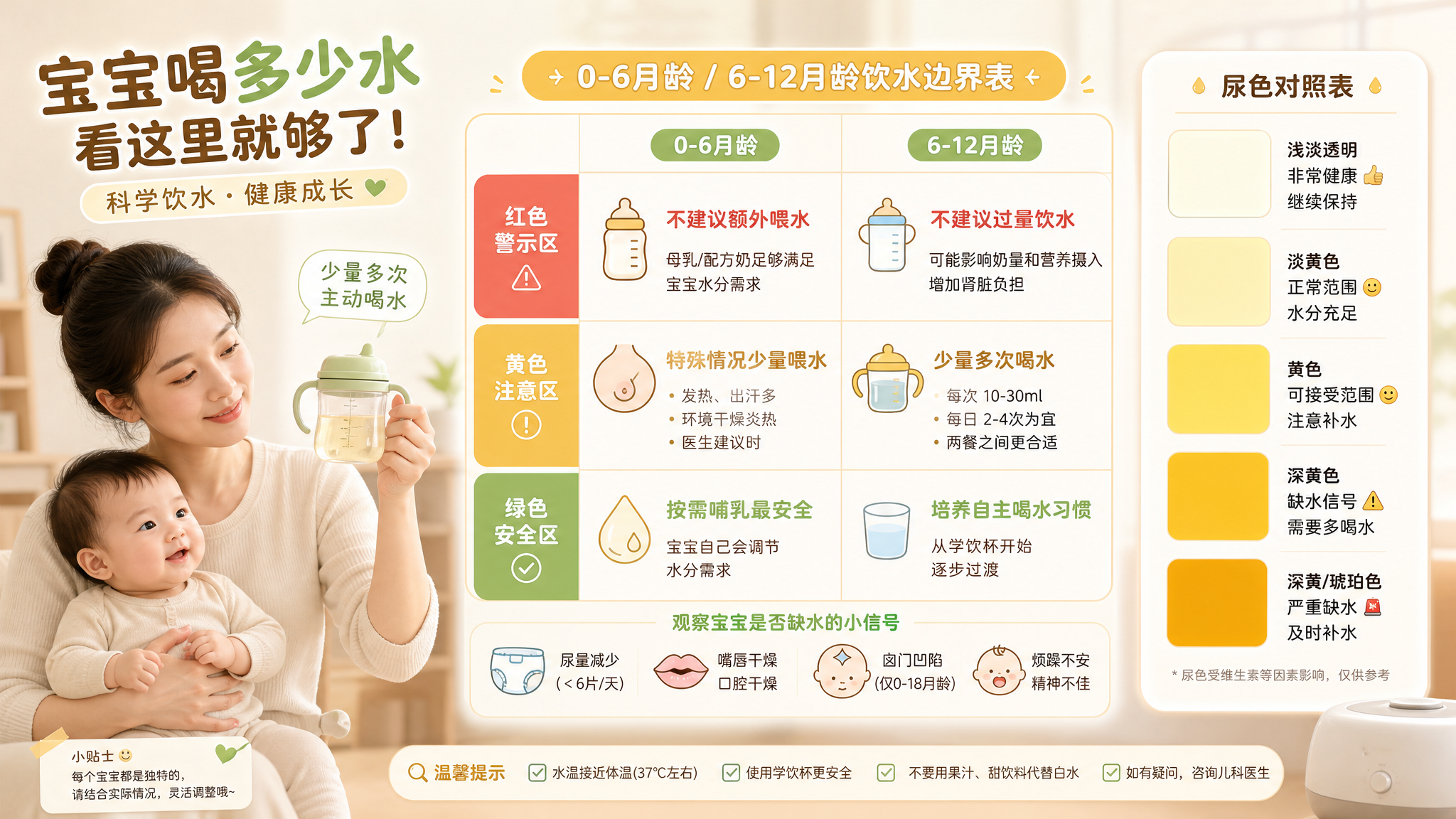 0-1岁要不要喂水？按月龄一张表避开秋燥坑