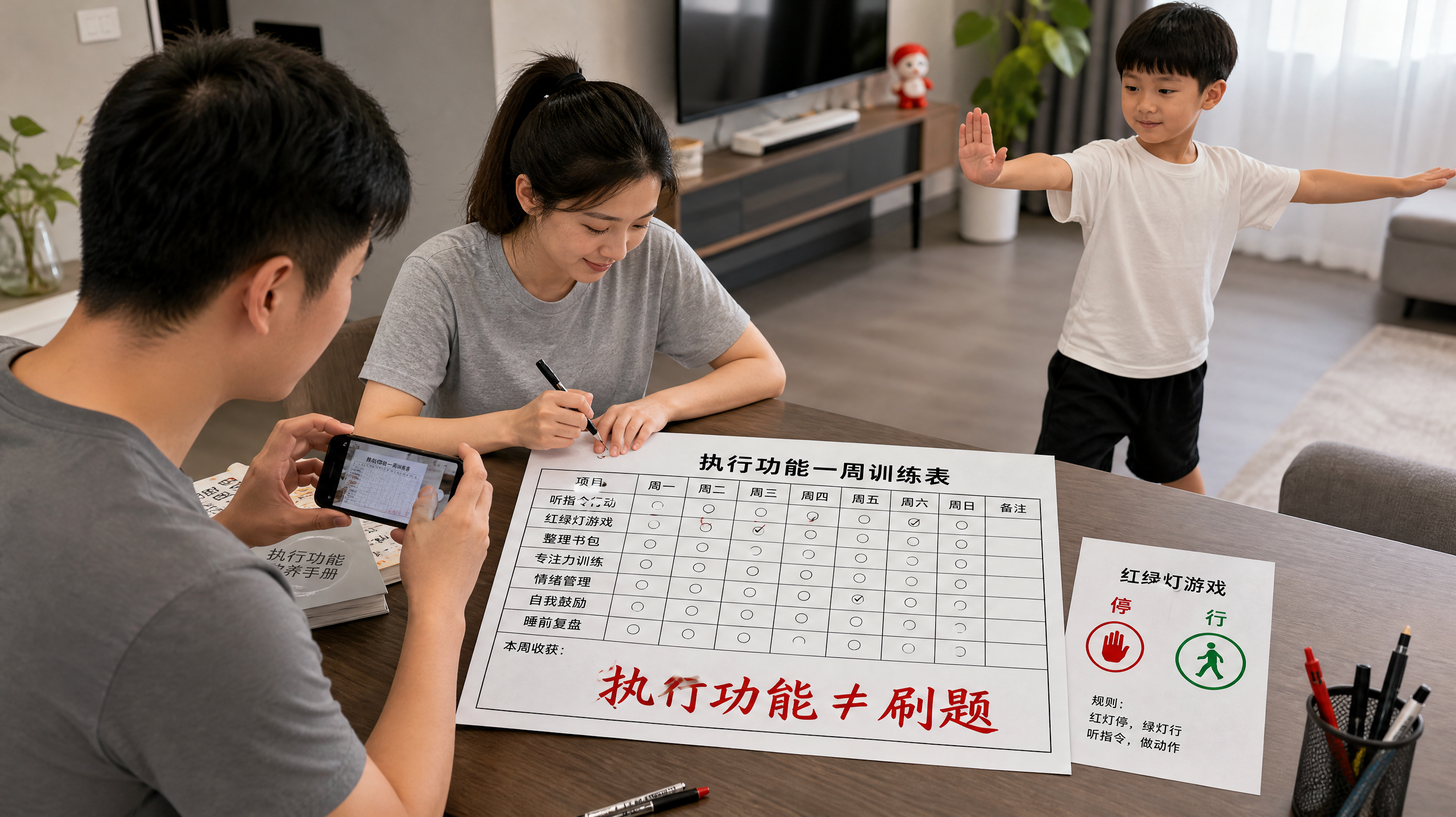 幼升小别抢识字：先把执行功能练稳（附一周表）