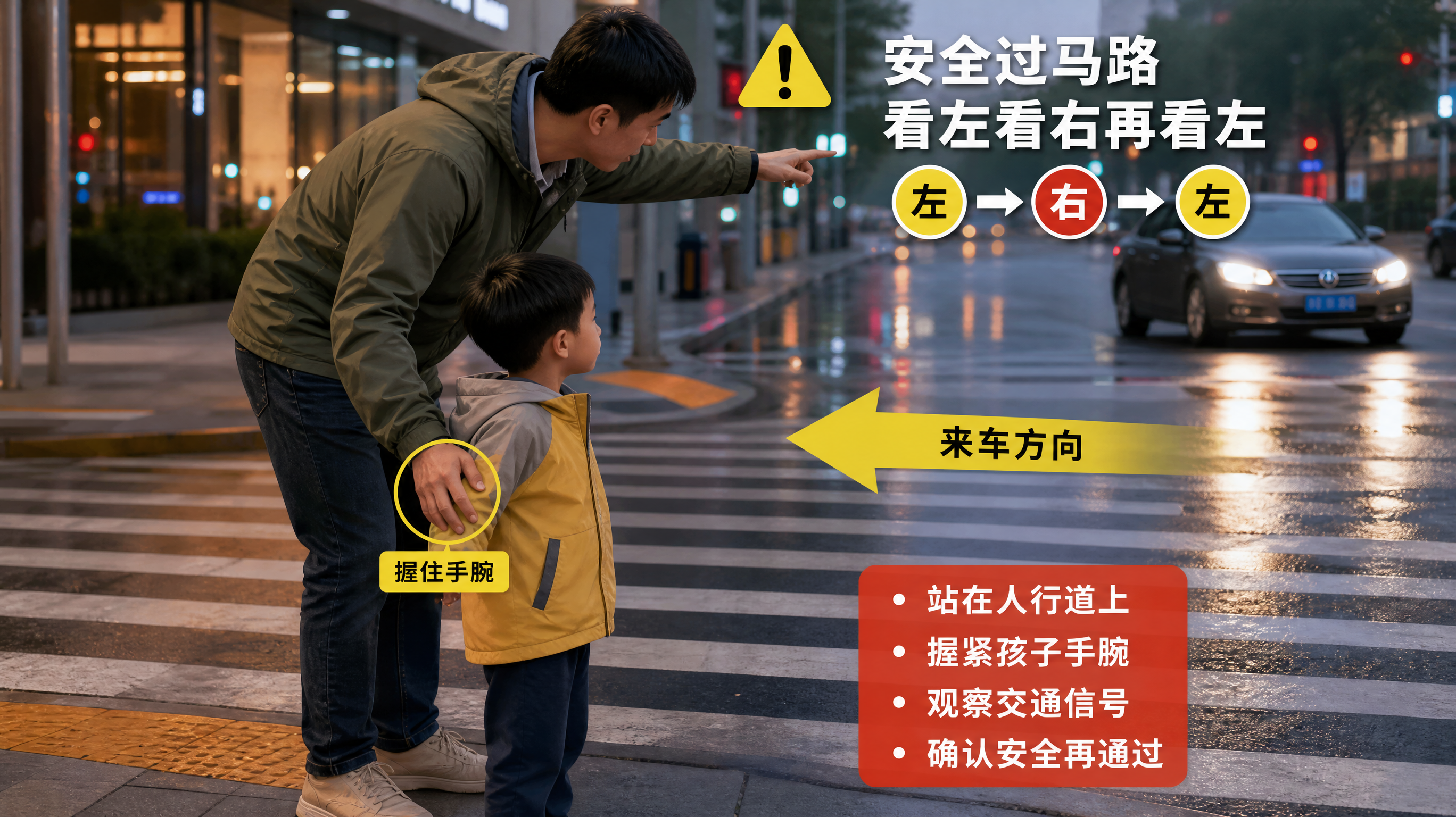 绿灯也别急：3-6岁过马路要学这套SOP