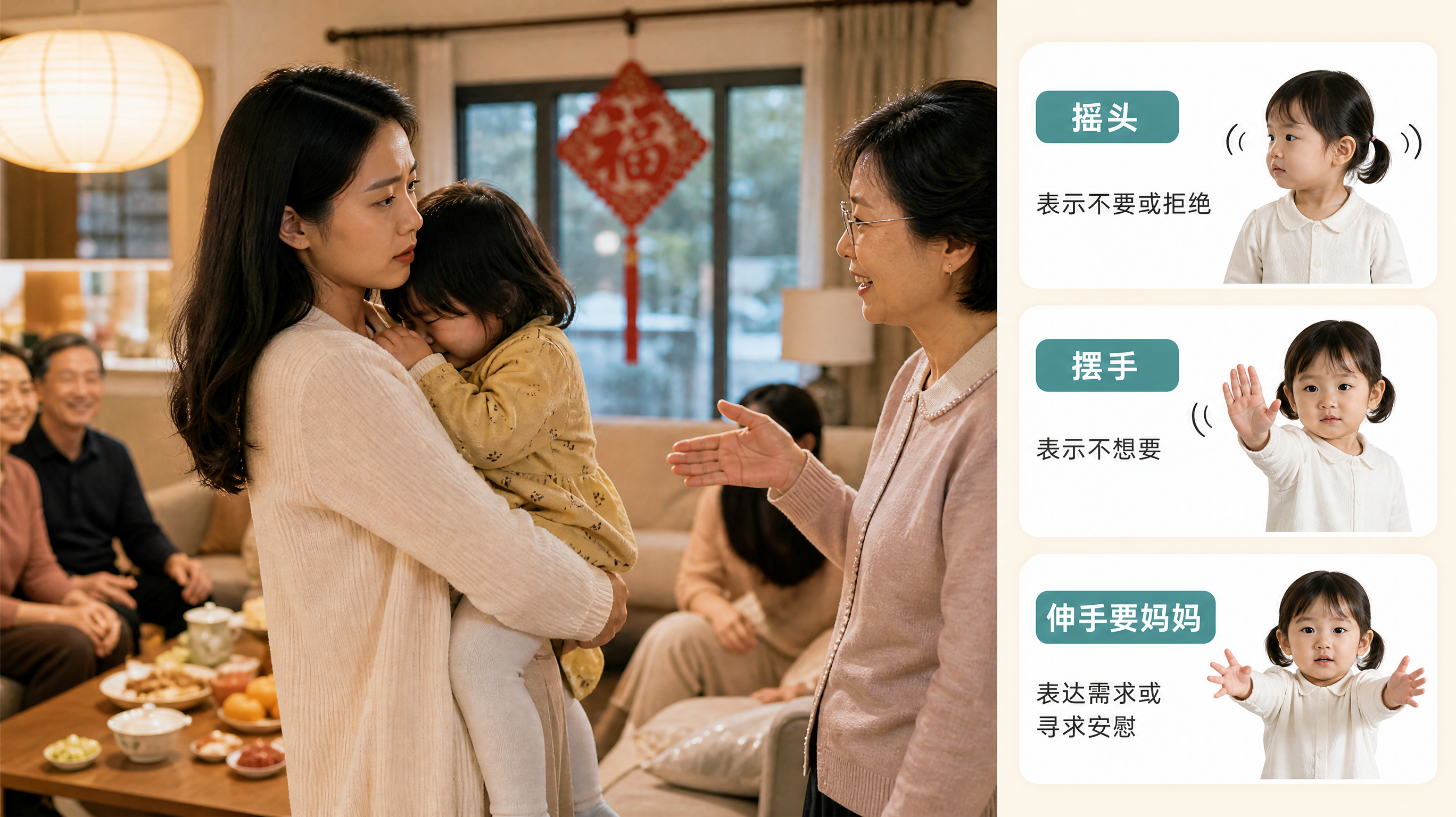 中秋聚会怕被强抱：一句话挡回去，宝宝也学会拒绝