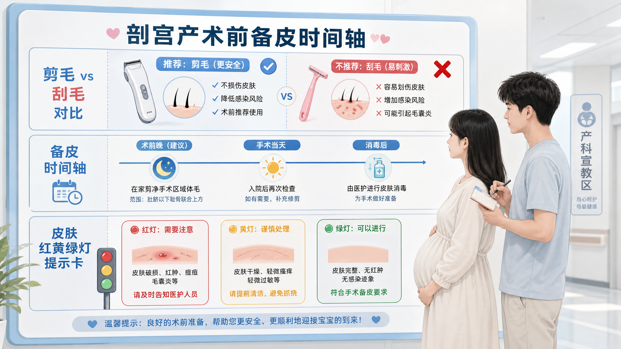 剖宫产术前别自己刮毛：秋燥起皮更要护住屏障