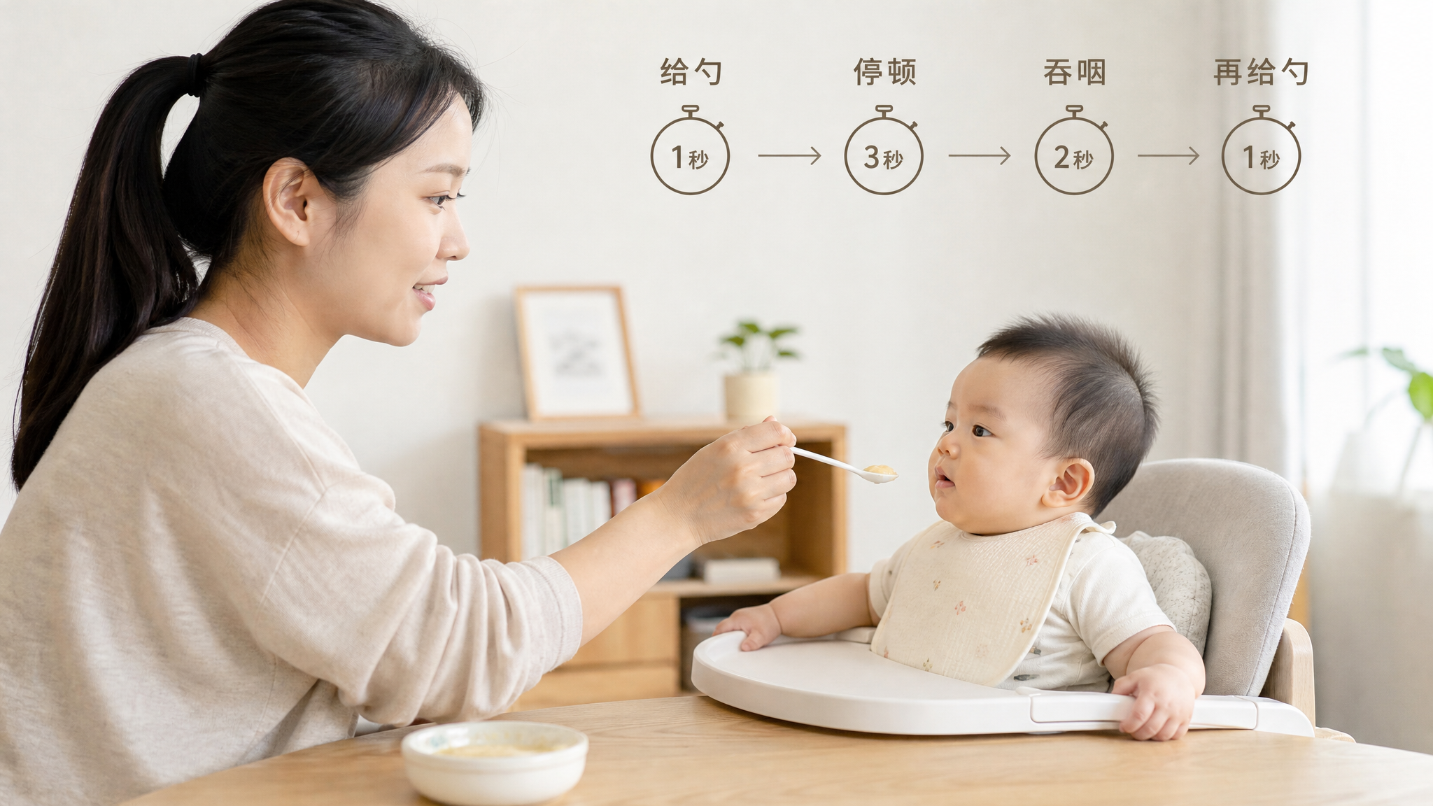 宝宝吃一口就停，是磨蹭吗？7-12个月更需要你等一等
