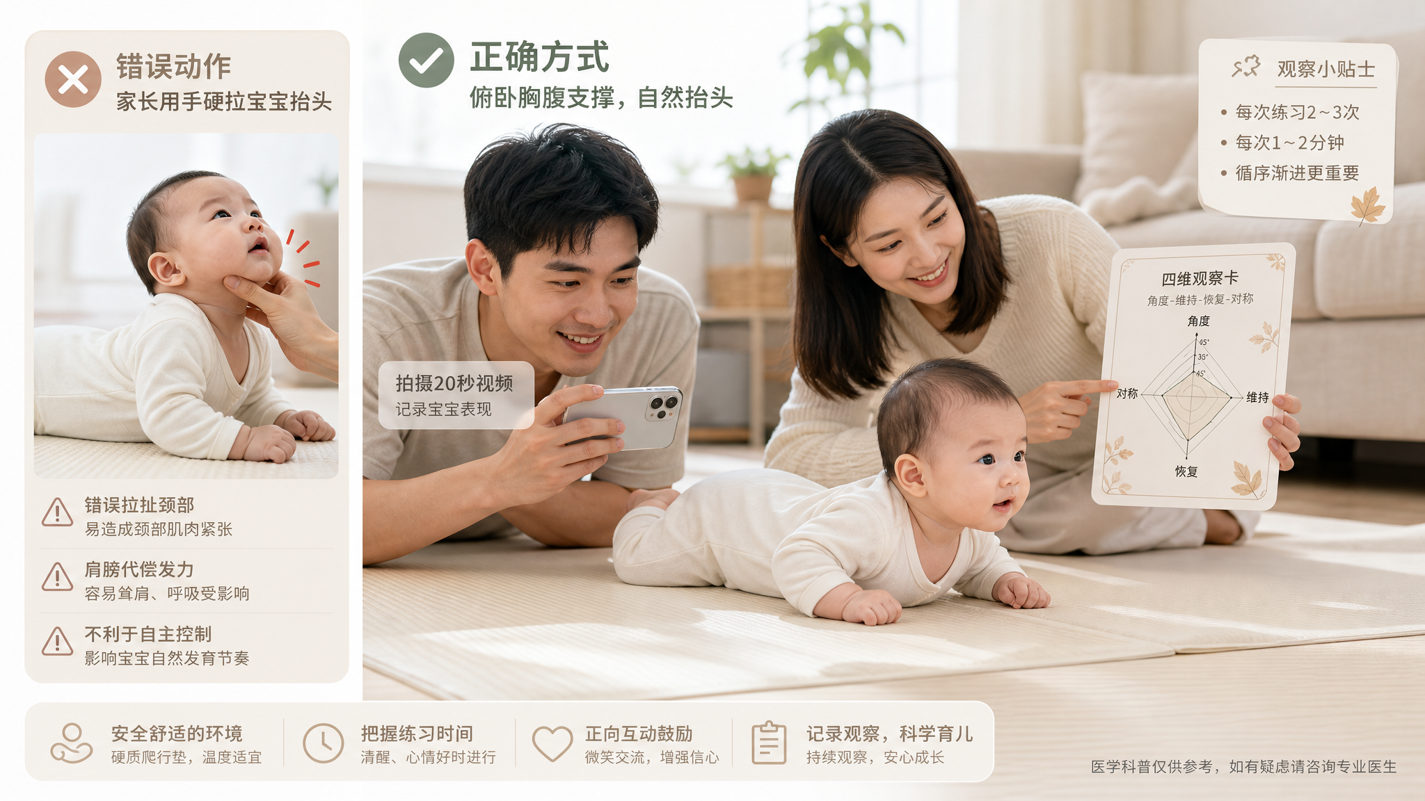 别盯月龄了：10分钟用4维看懂宝宝抬头质量
