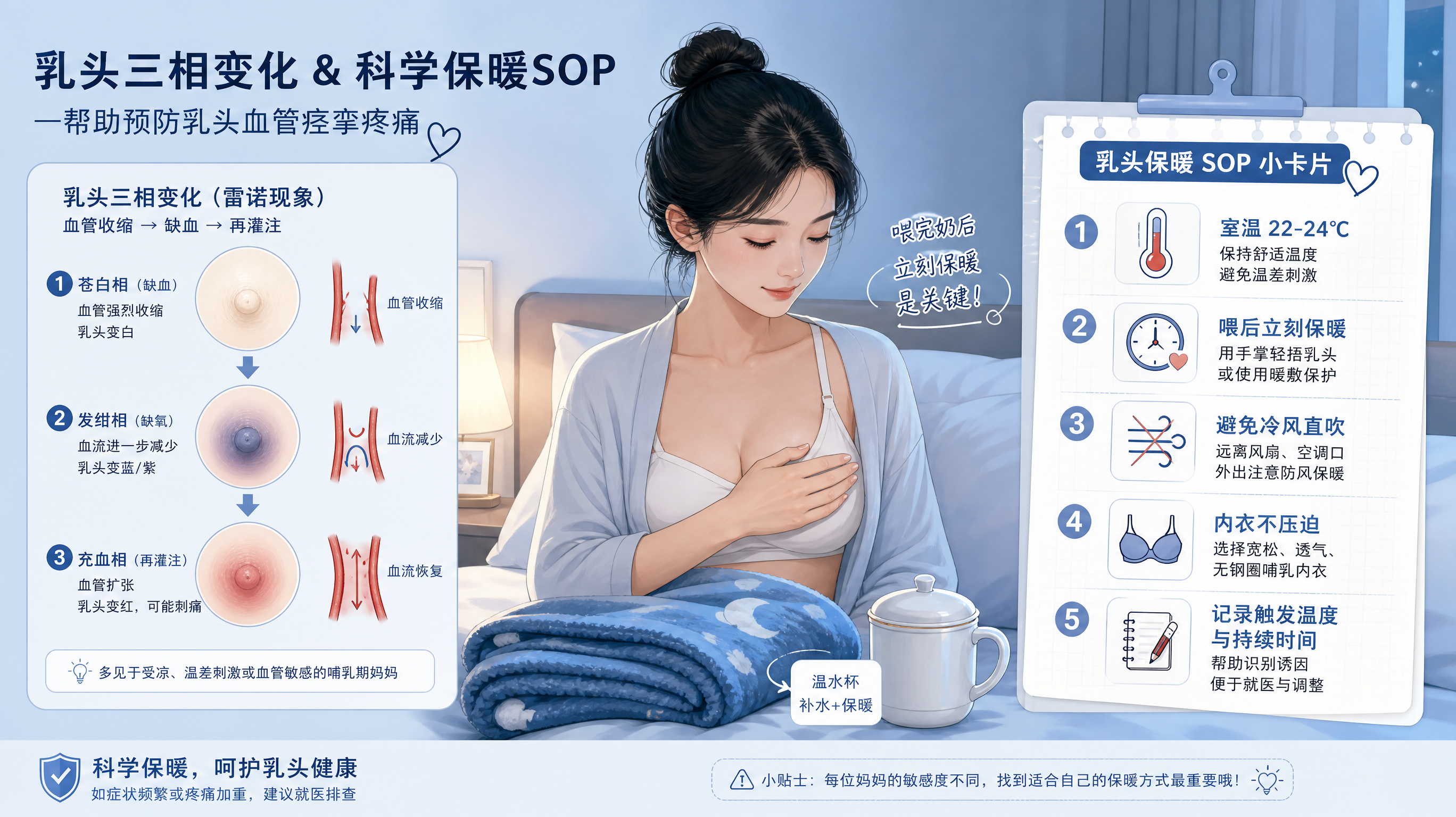 哺乳后乳头白蓝红还针扎疼？多半不是奶少