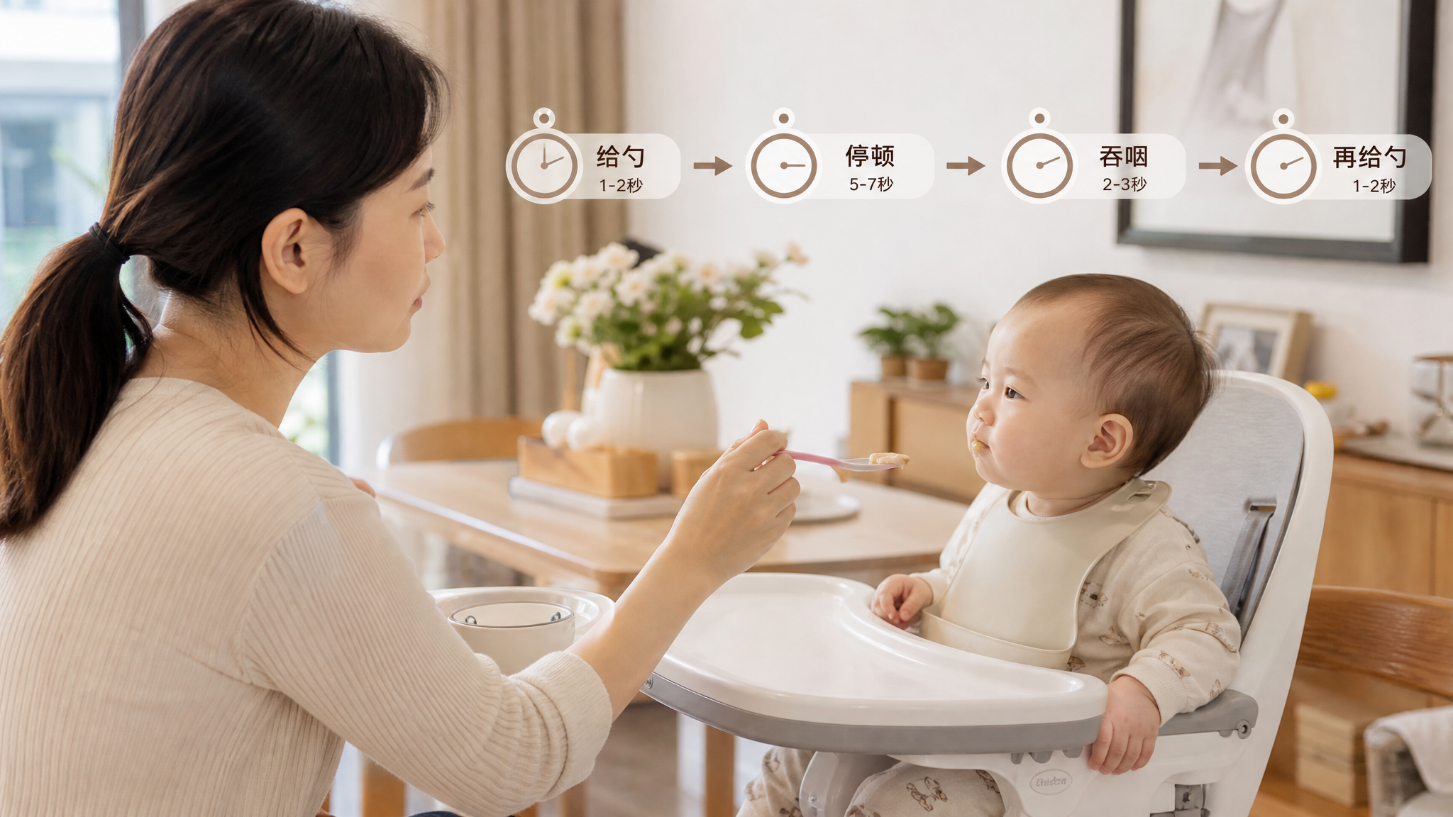 宝宝吃一口就停别催：这是7-12个月的口腔处理时间