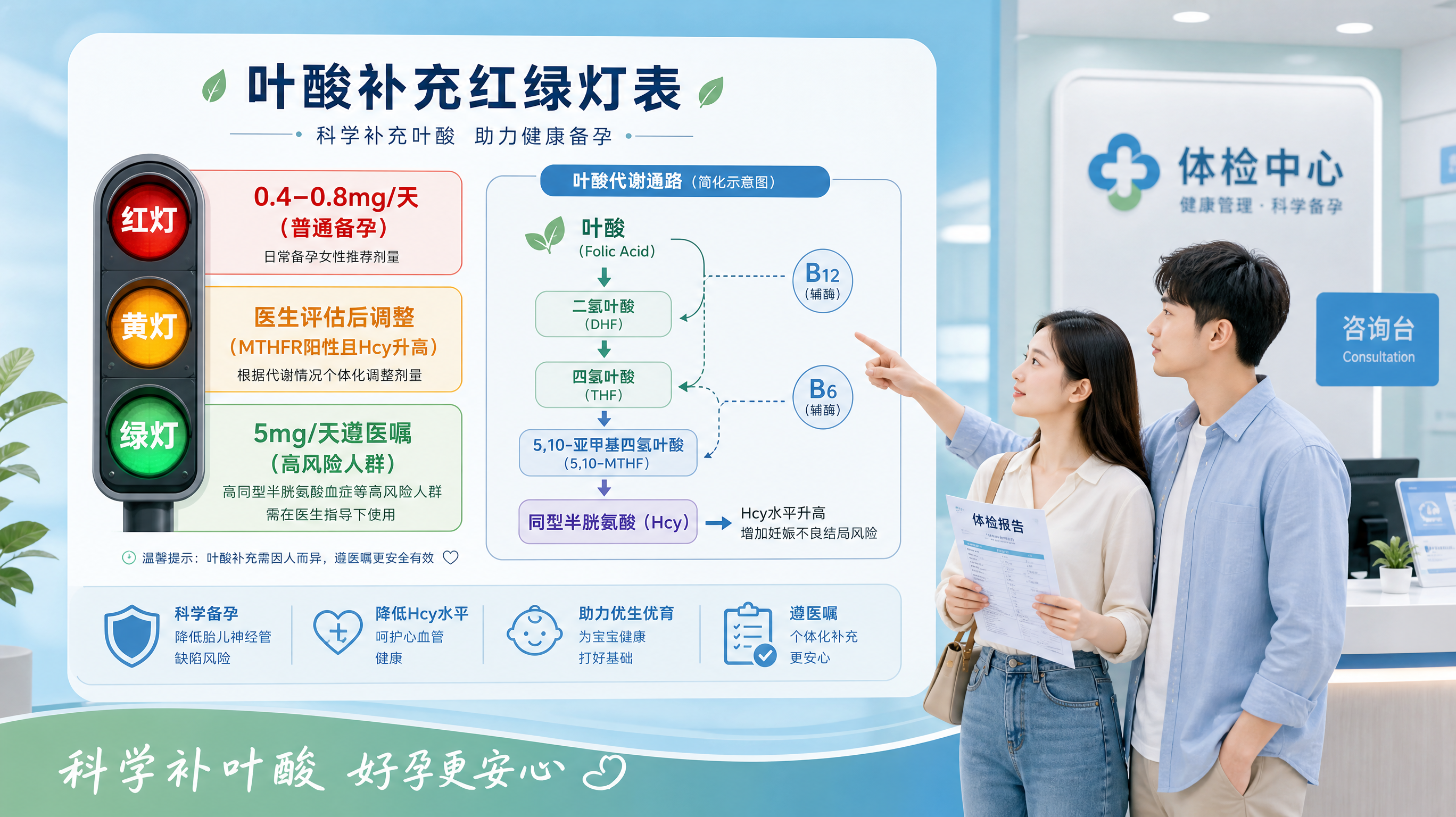 MTHFR阳性就要吃活性叶酸？先看这2个指标