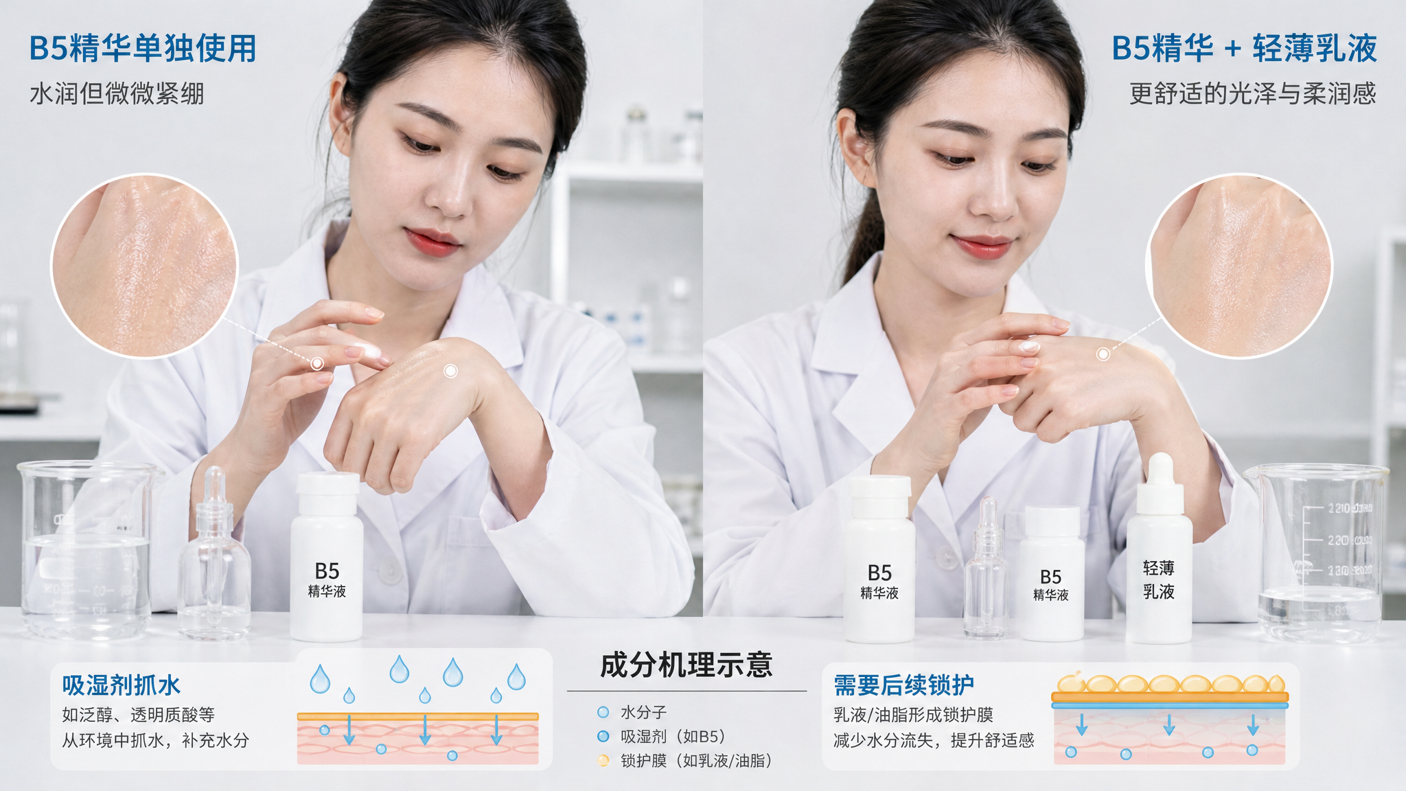 B5精华越涂越干？你可能把泛醇当成了“补油”