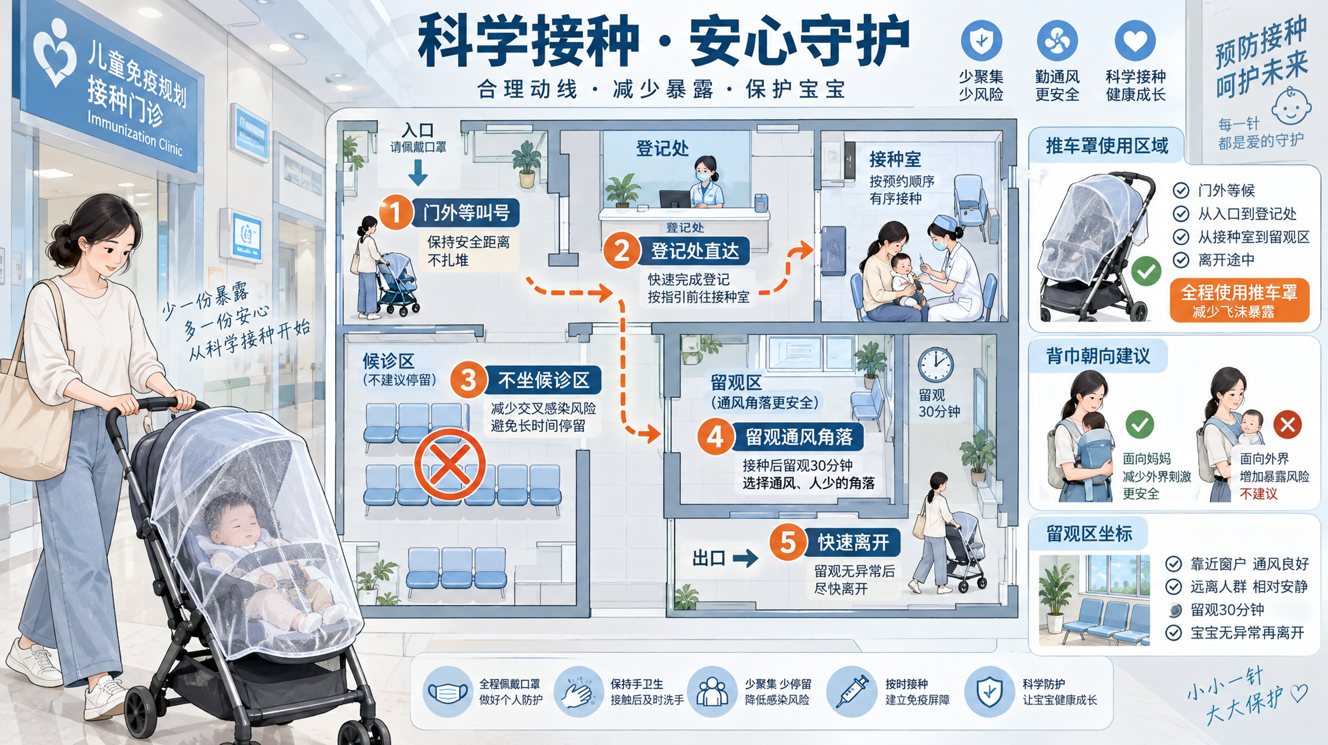 小月龄去打疫苗怎么不“吸”一身病毒：一条最短动线