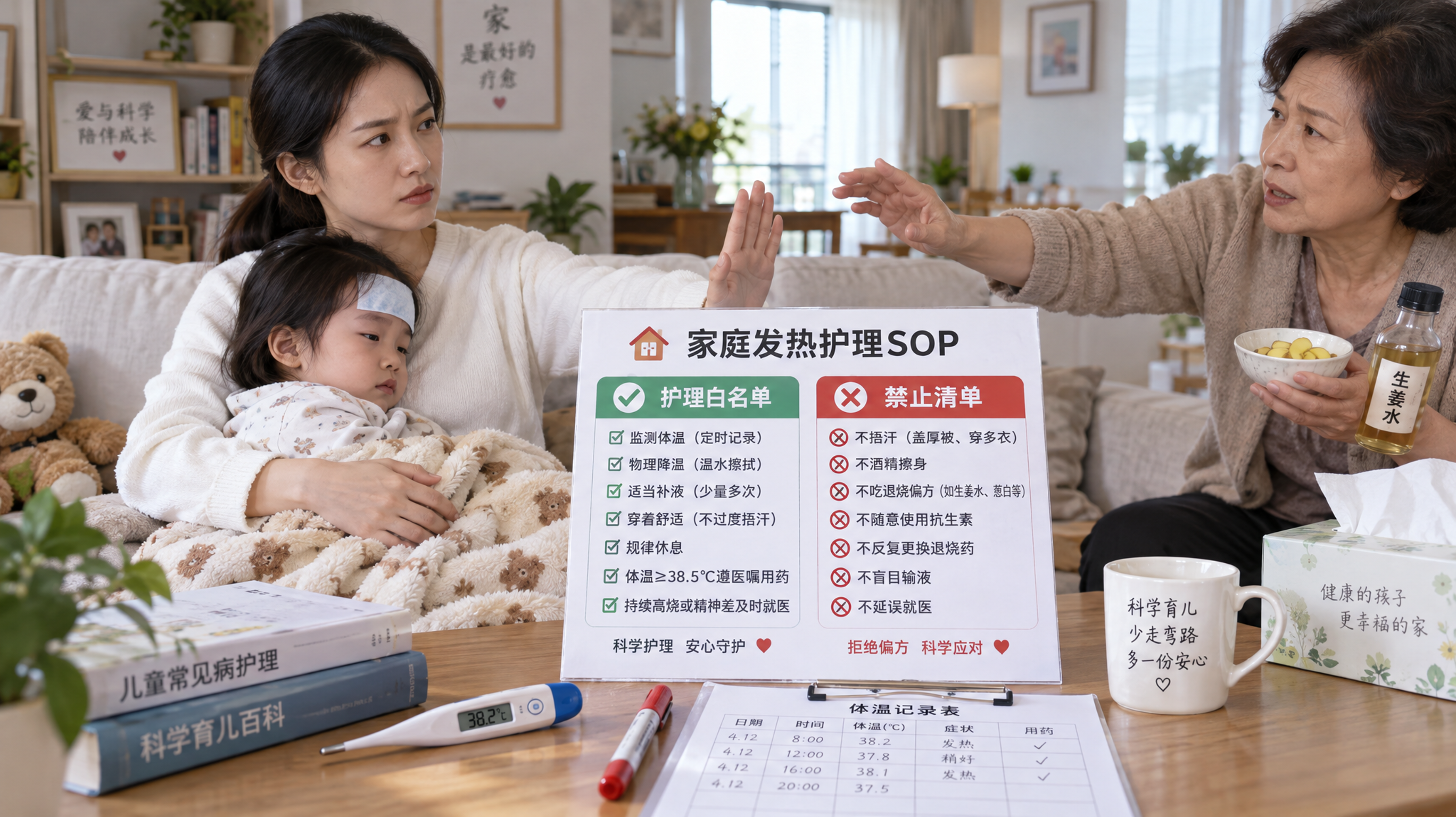 孩子高烧遇上偏方：一套SOP礼貌拦住掐痧香灰水