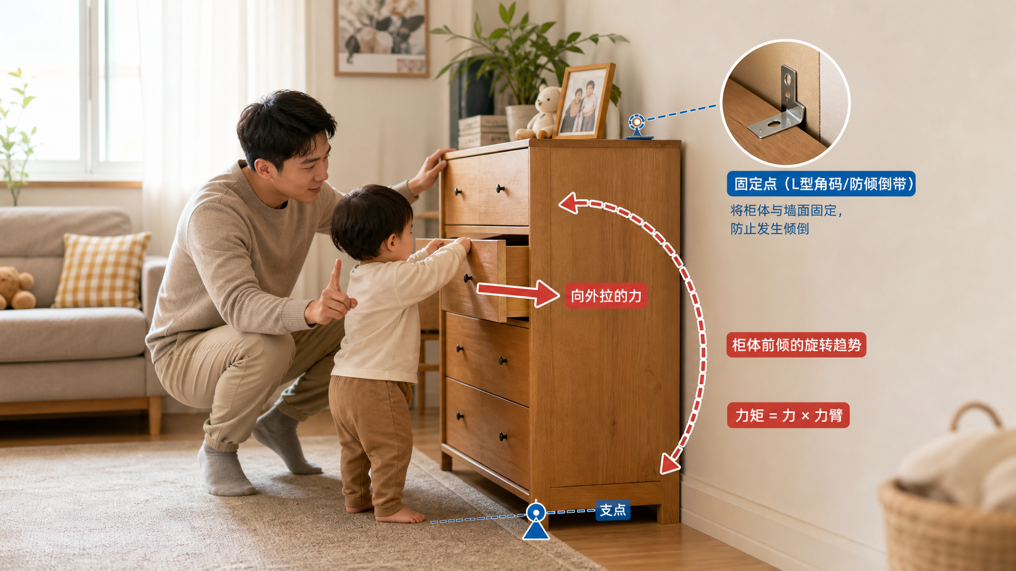 不是尖角最危险：会翻的柜子才是家里重伤点