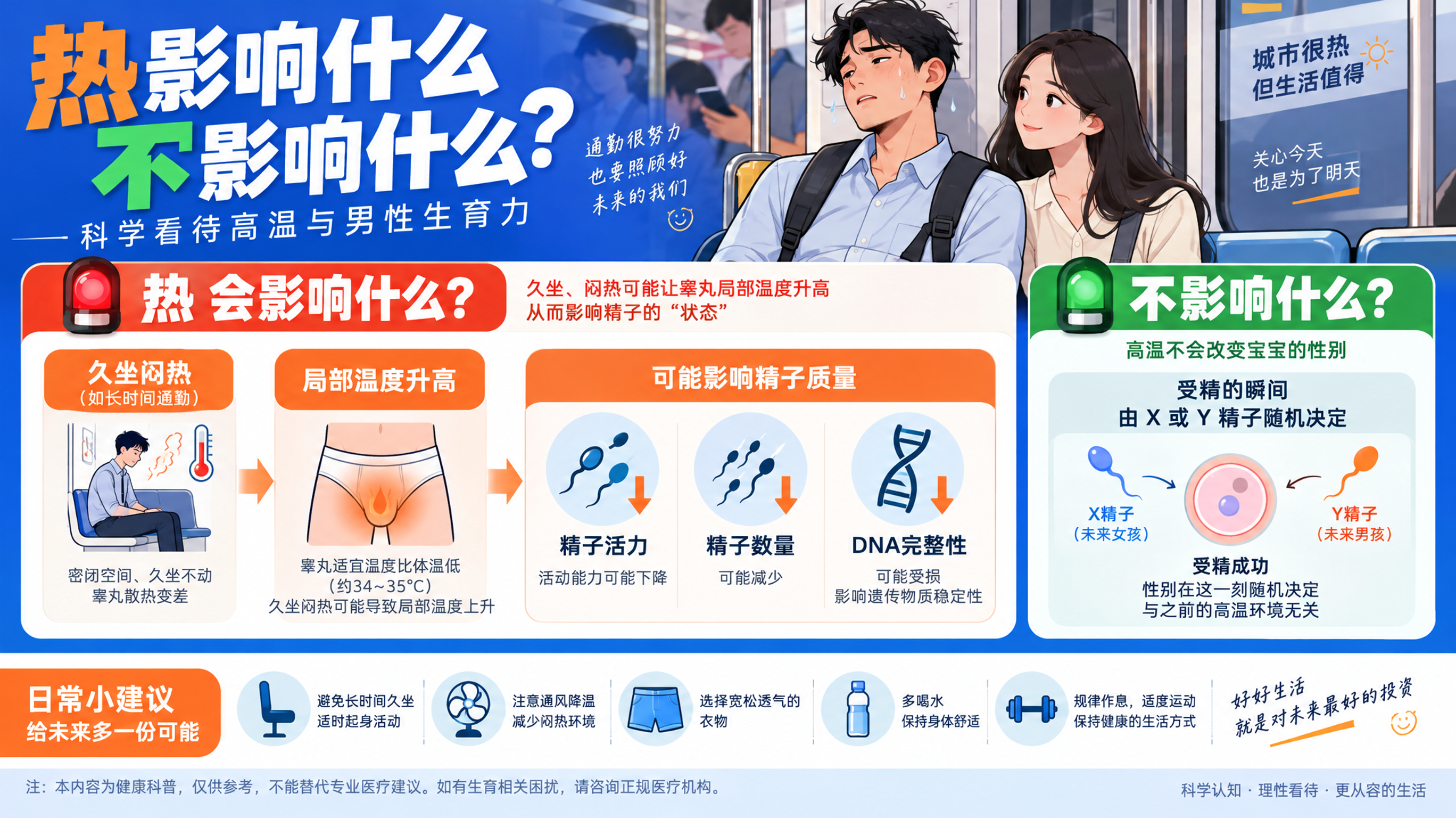 秋老虎出汗多会怀女宝？热只伤精子质量不改性别