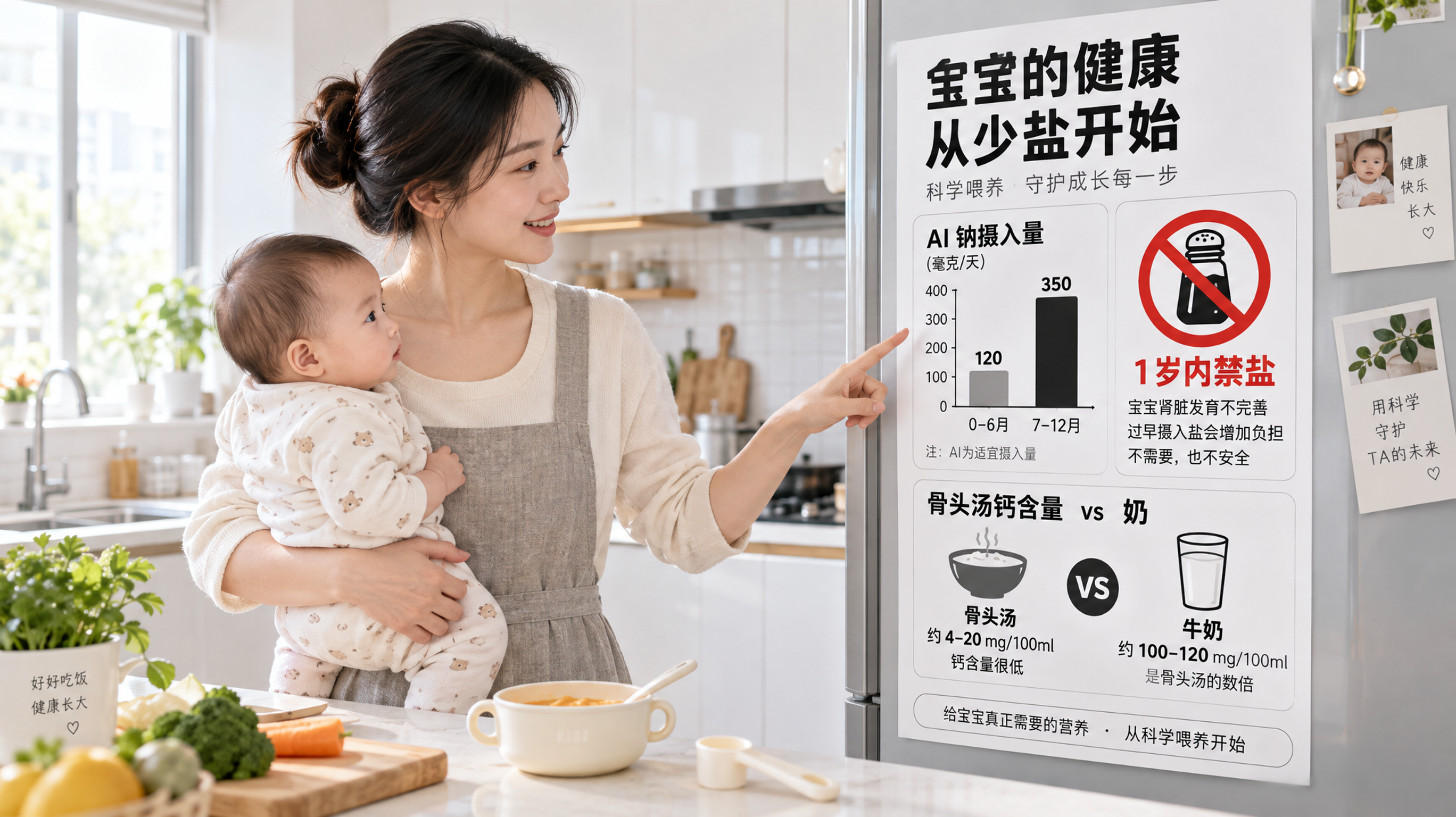 宝宝出汗多也别加盐：一岁内禁盐的3个数据证据