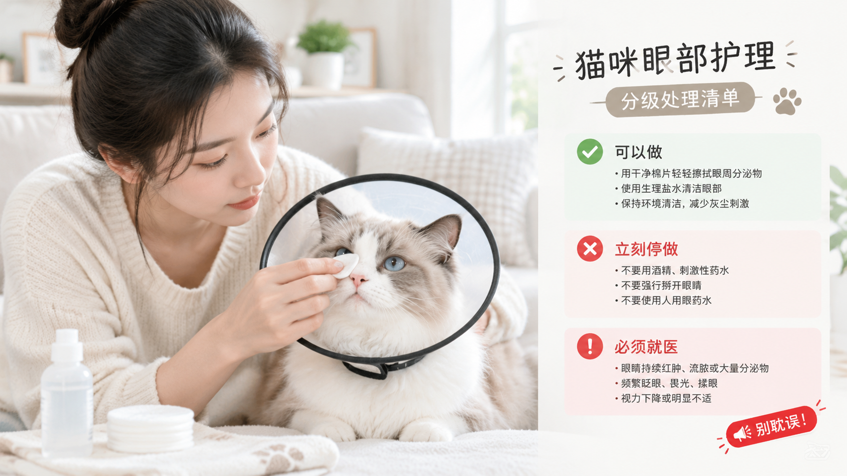 主子一眯眼就别硬扛：先做3件事，3种药立刻停