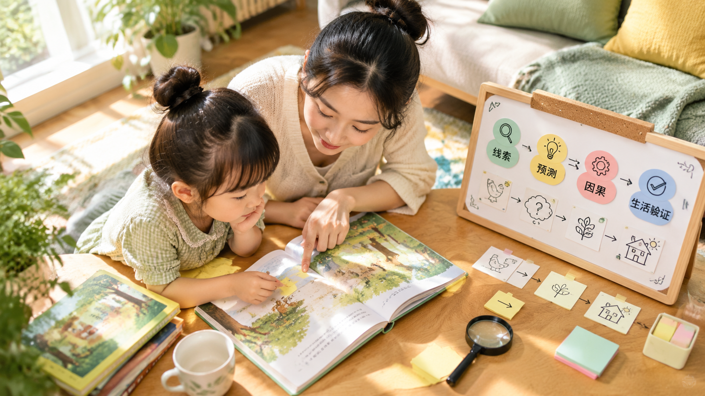 孩子只看图别急着指字：4步把绘本读成“推理课”