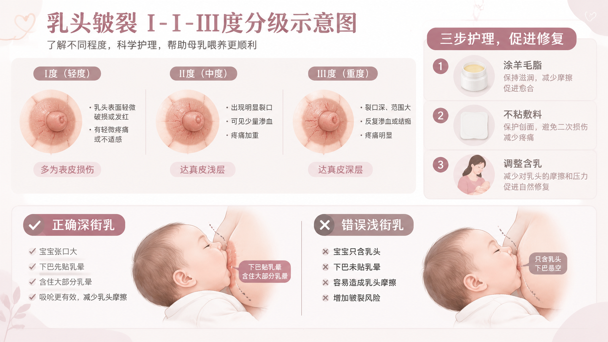乳头皲裂越晾越裂？湿性愈合分级护理SOP