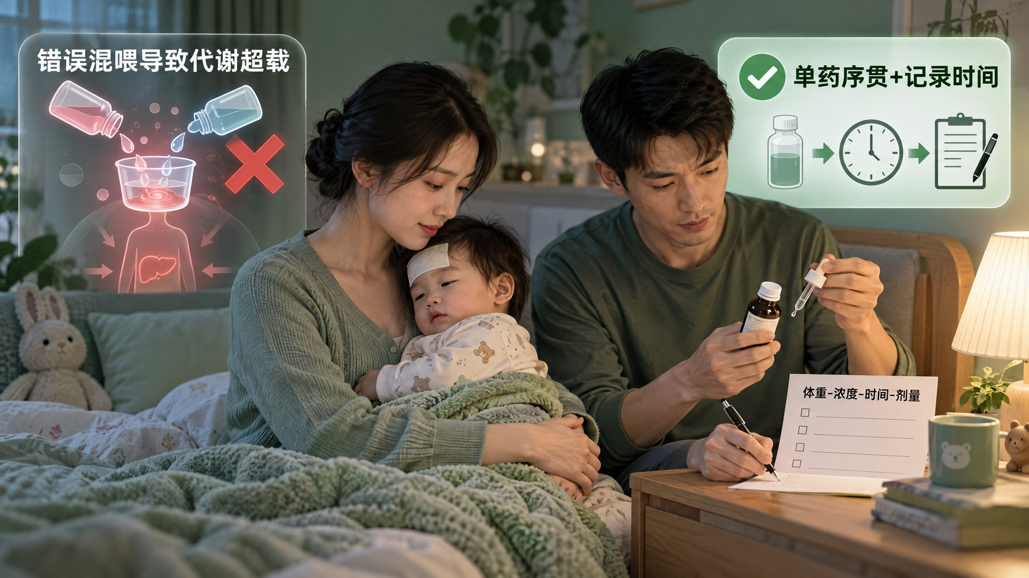 半夜娃烧到39℃别混喂：按裸重mg/kg复核才安全