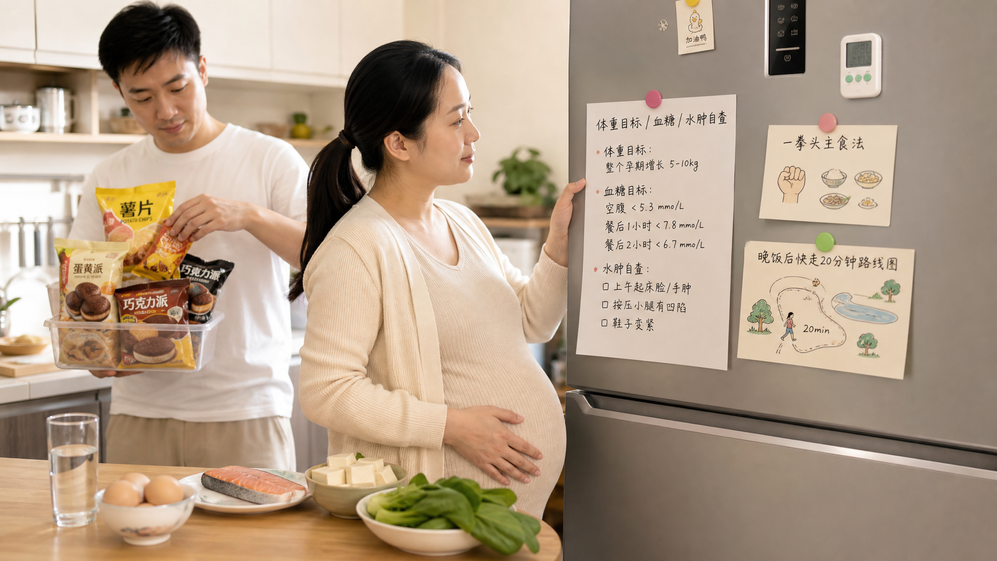 孕36周后体重猛涨？控糖控体重三线清单照着做