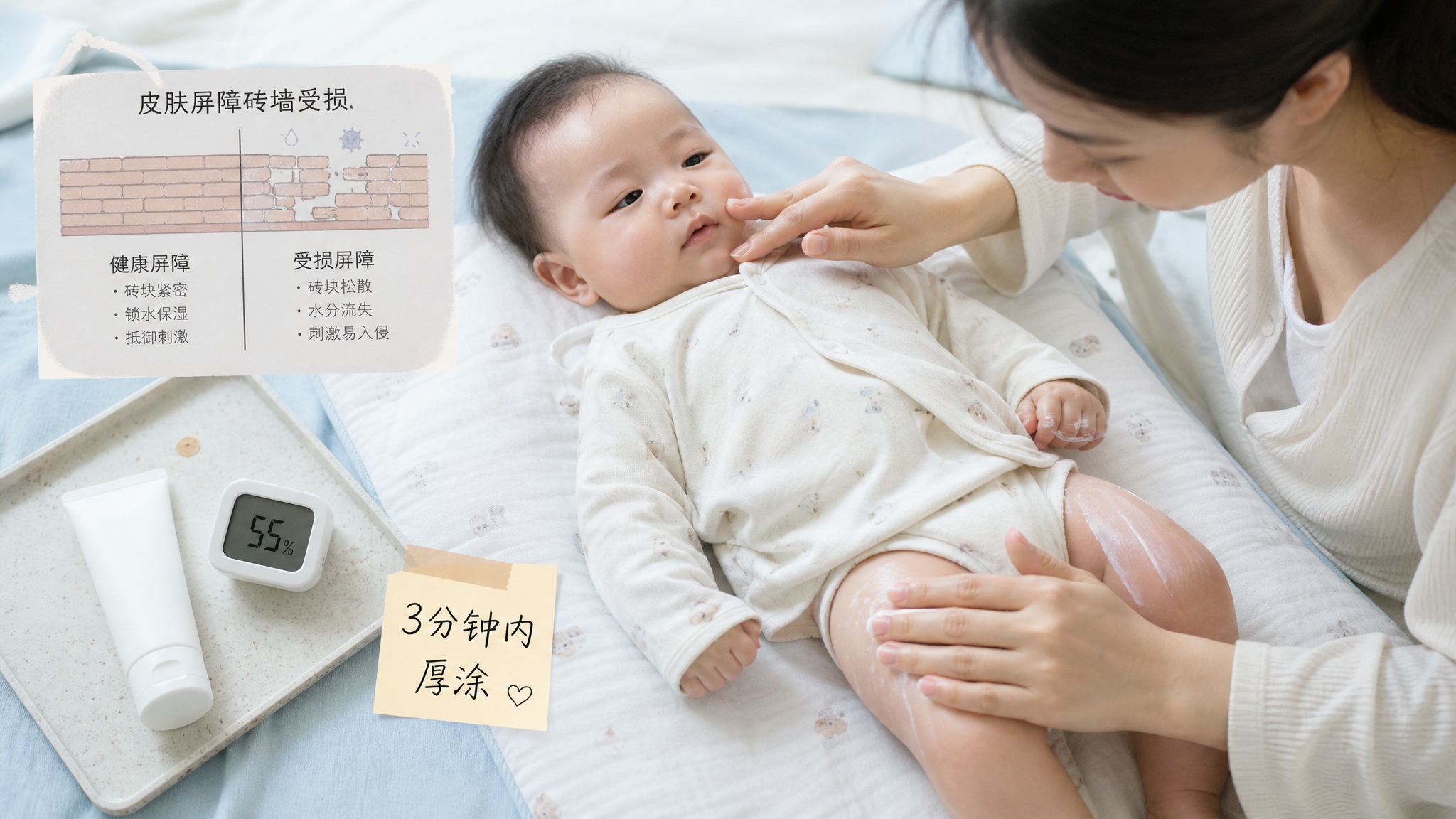 秋天宝宝湿疹反复：不是“太湿”，是你没涂够