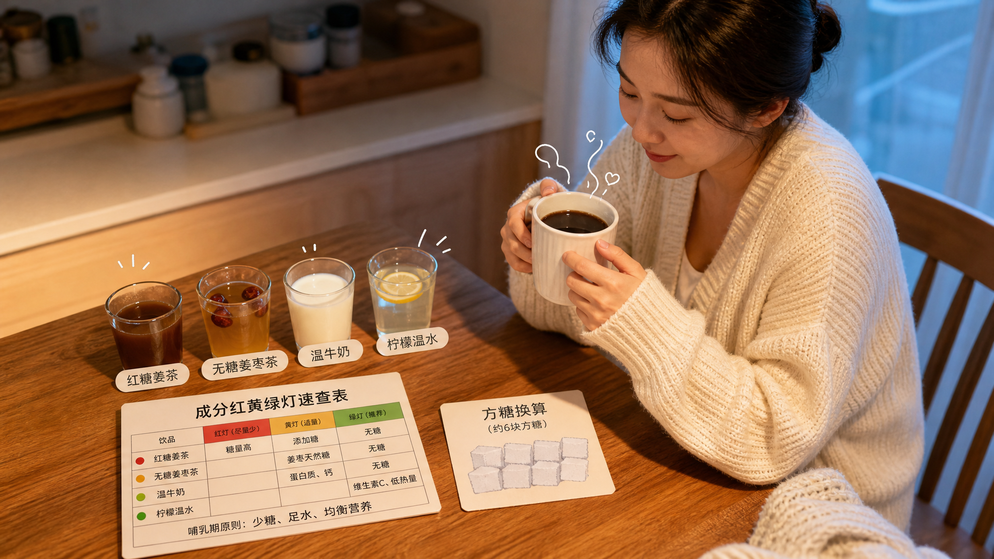 哺乳期想喝暖身饮？先看糖和草药这两项