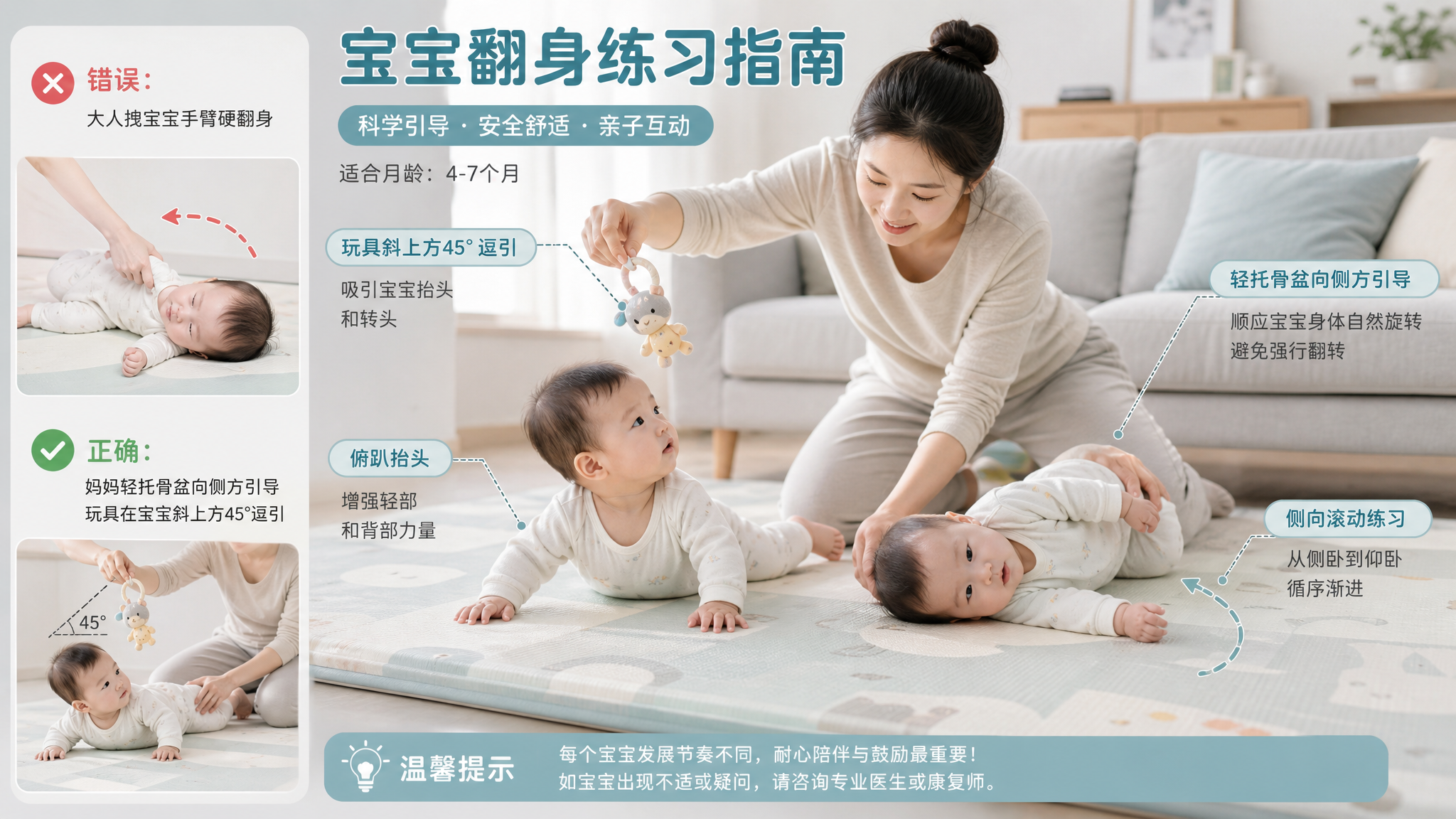 秋分前别把娃裹太厚：翻身卡住多半是衣服害的