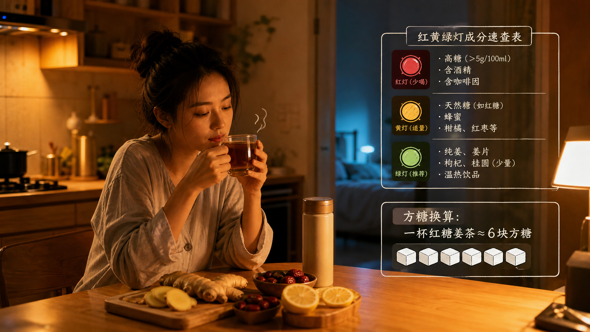 哺乳期想喝红糖姜茶？先算清这一杯有多少糖