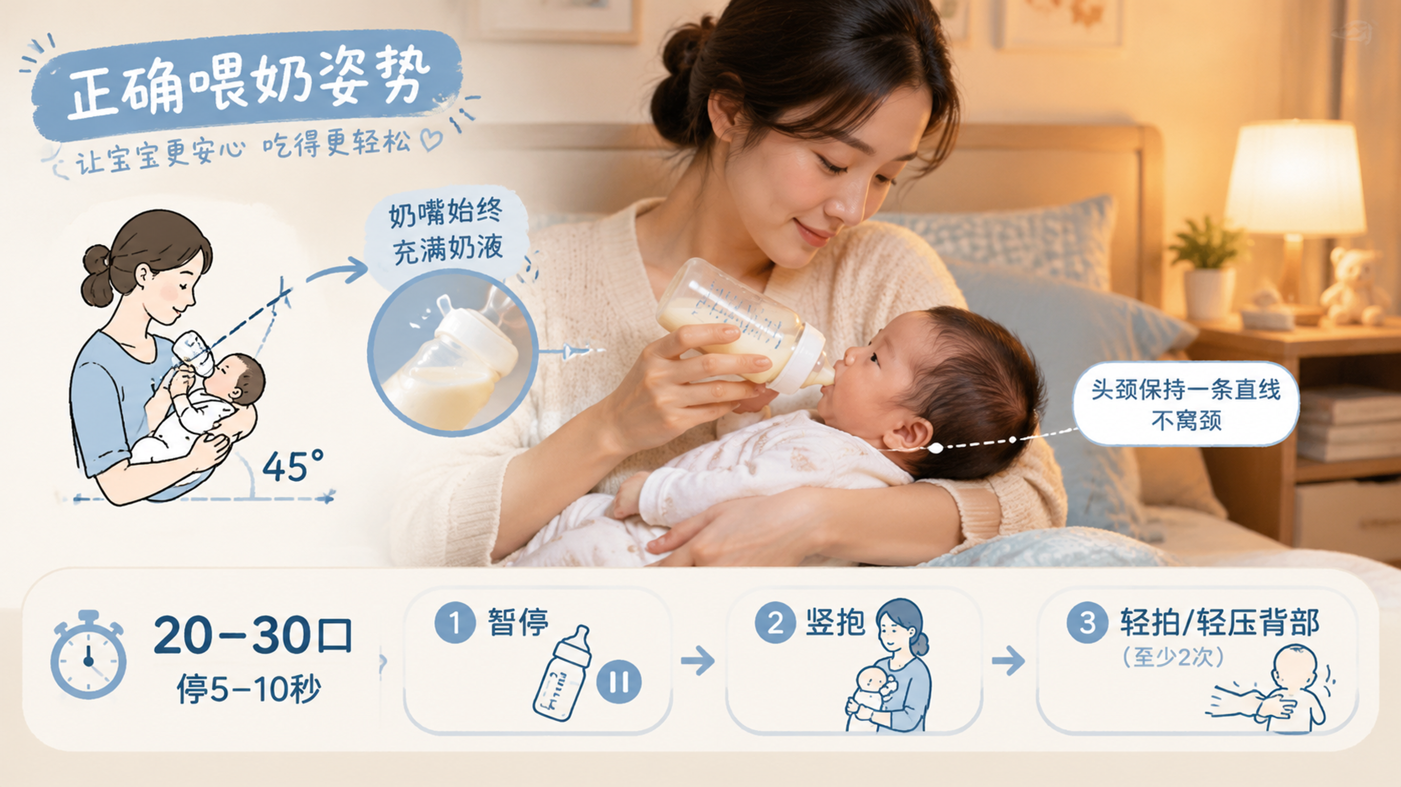宝宝一放下就吐奶：把喂奶节奏改慢就差很多